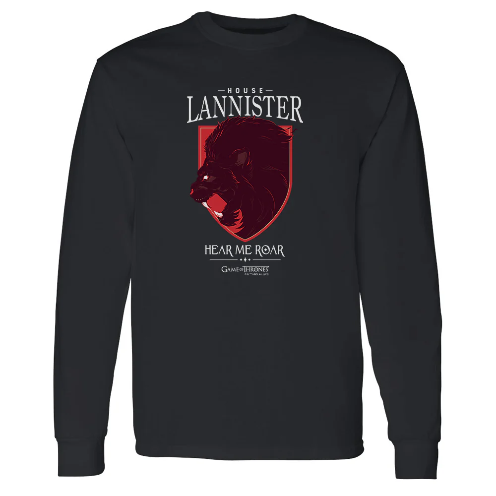 Game of Thrones House Lannister Adult Long Sleeve T-Shirt - Image 3