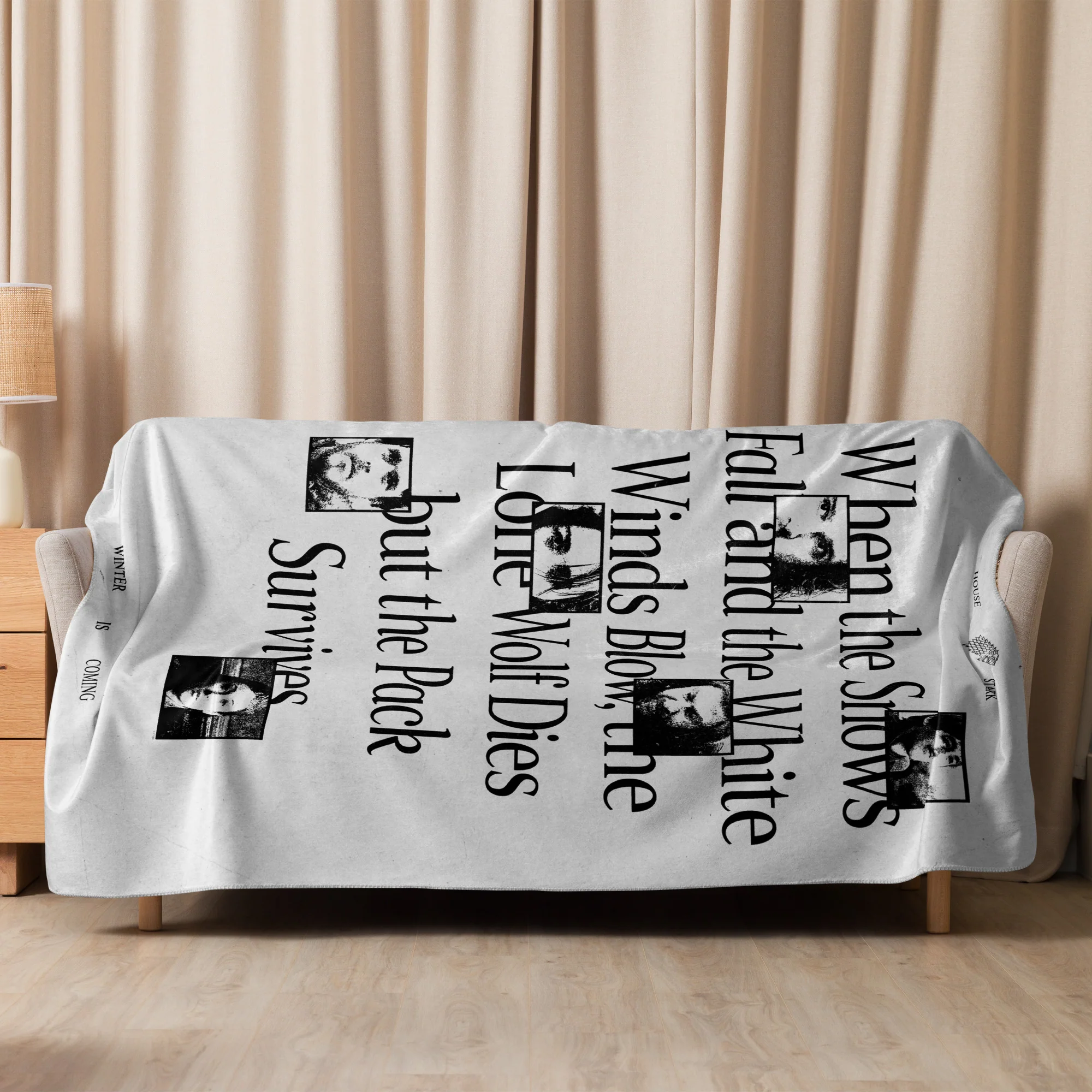 Game of Thrones House Stark Sherpa Blanket - Image 7