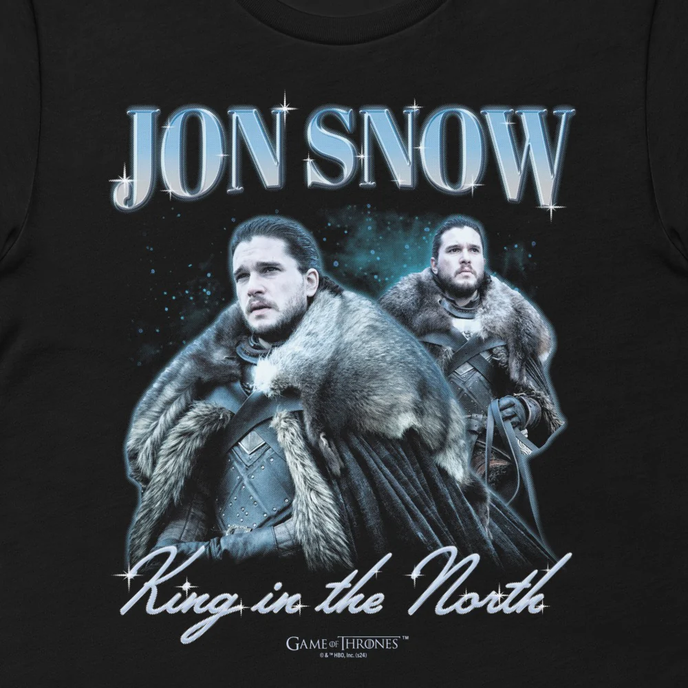 Game of Thrones Jon Snow King in the North T-shirt - Image 2