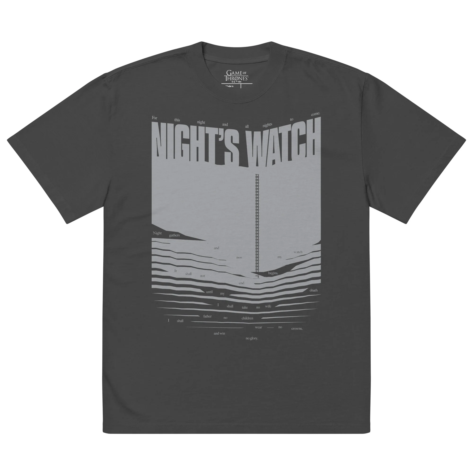 Game of Thrones Night’s Watch Oversized Faded T-shirt