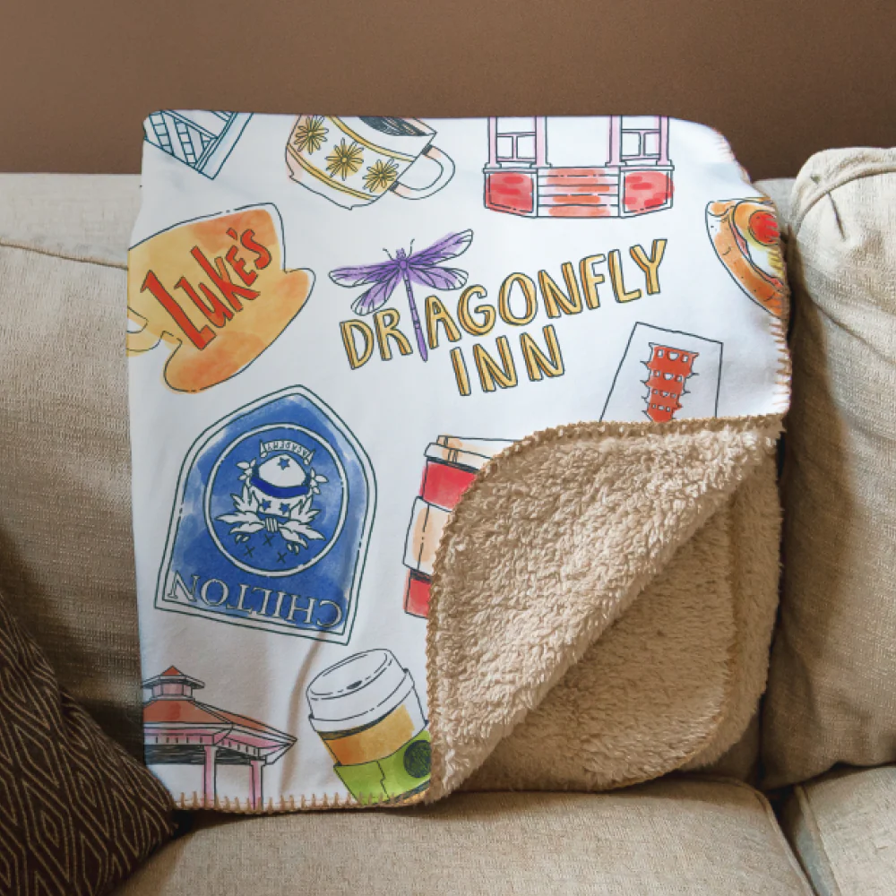 Gilmore Girls Stars Hollow Icons Sherpa Blanket - Image 3