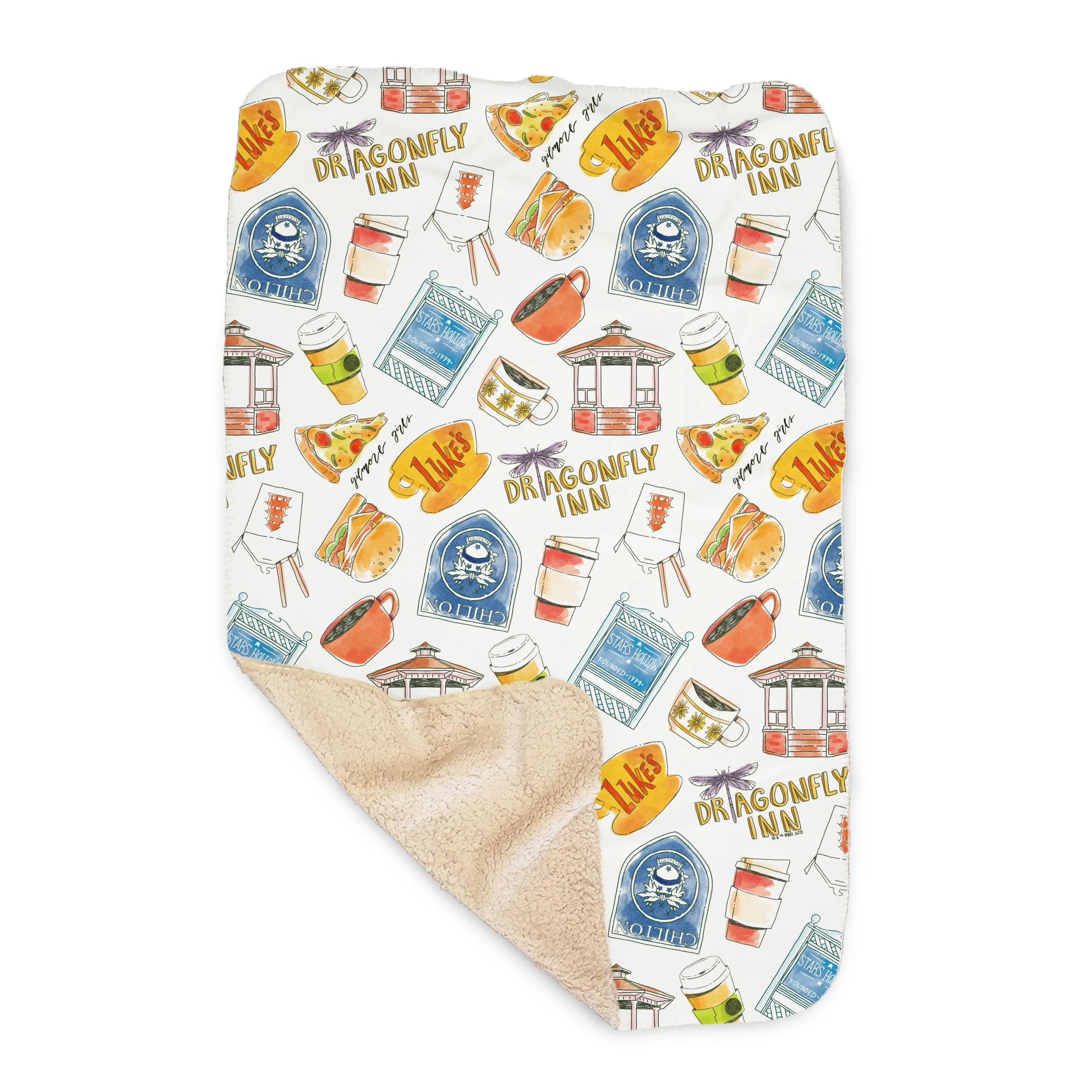 Gilmore Girls Stars Hollow Icons Sherpa Blanket - Image 5
