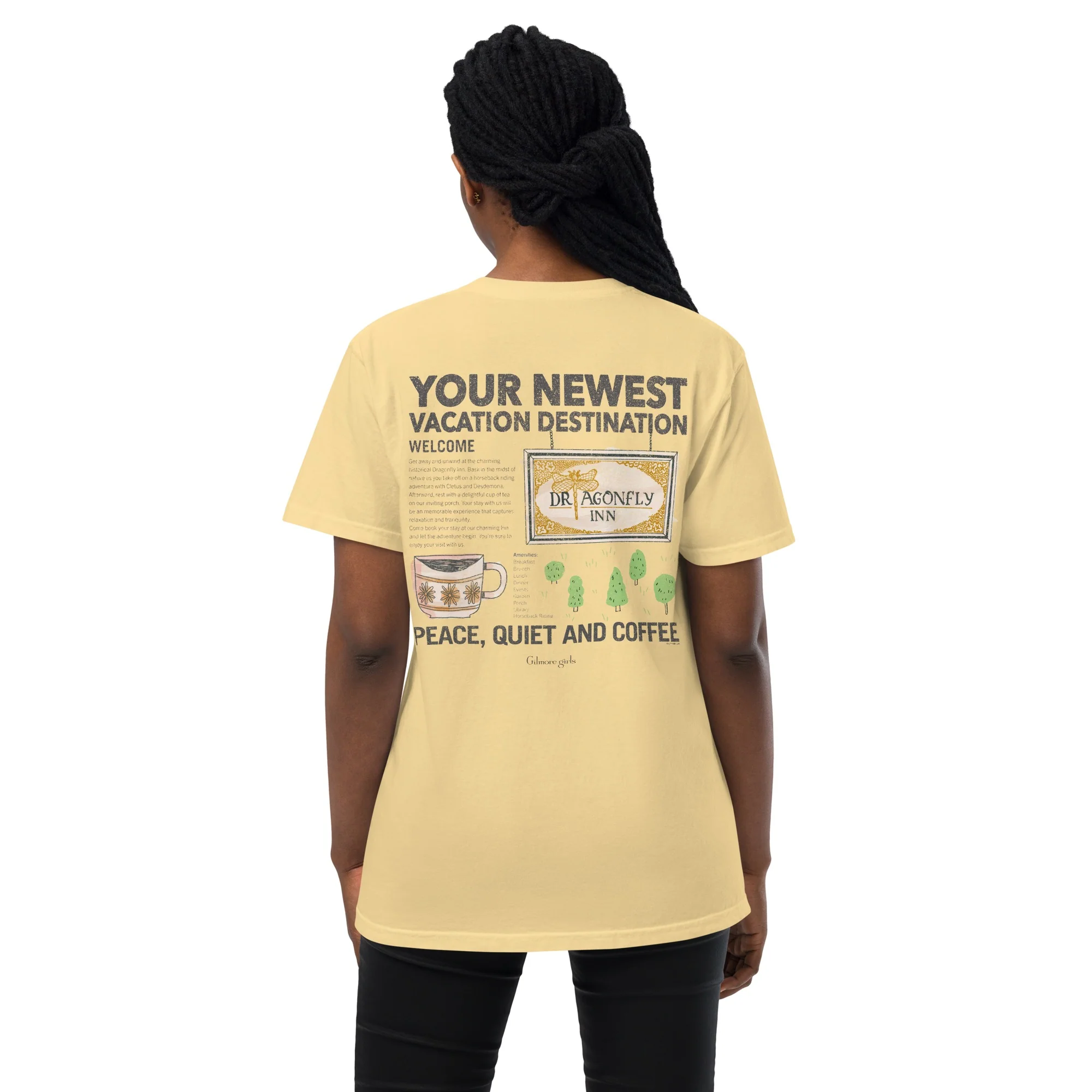 Gilmore Girls Dragonfly Inn Destination Comfort Colors T-shirt - Image 5