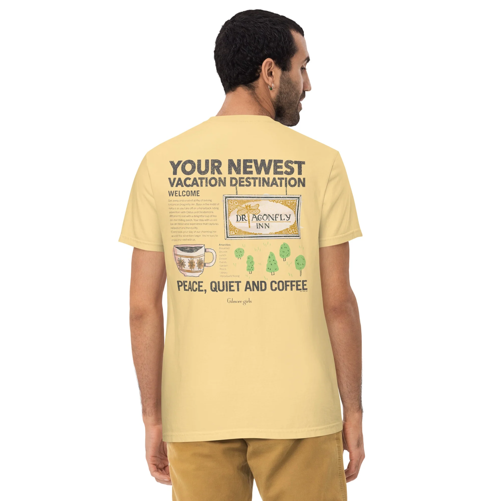 Gilmore Girls Dragonfly Inn Destination Comfort Colors T-shirt - Image 7