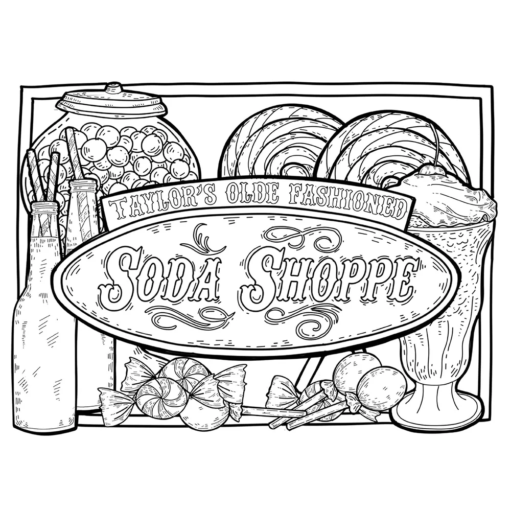 Gilmore Girls: Greetings from Stars Hollow : An Official Postcard Coloring Book - Image 5