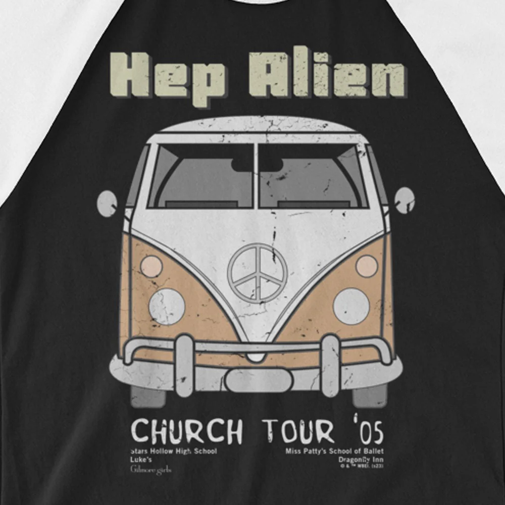 Gilmore Girls Hep Alien Unisex 3/4 Sleeve Raglan Shirt - Image 2