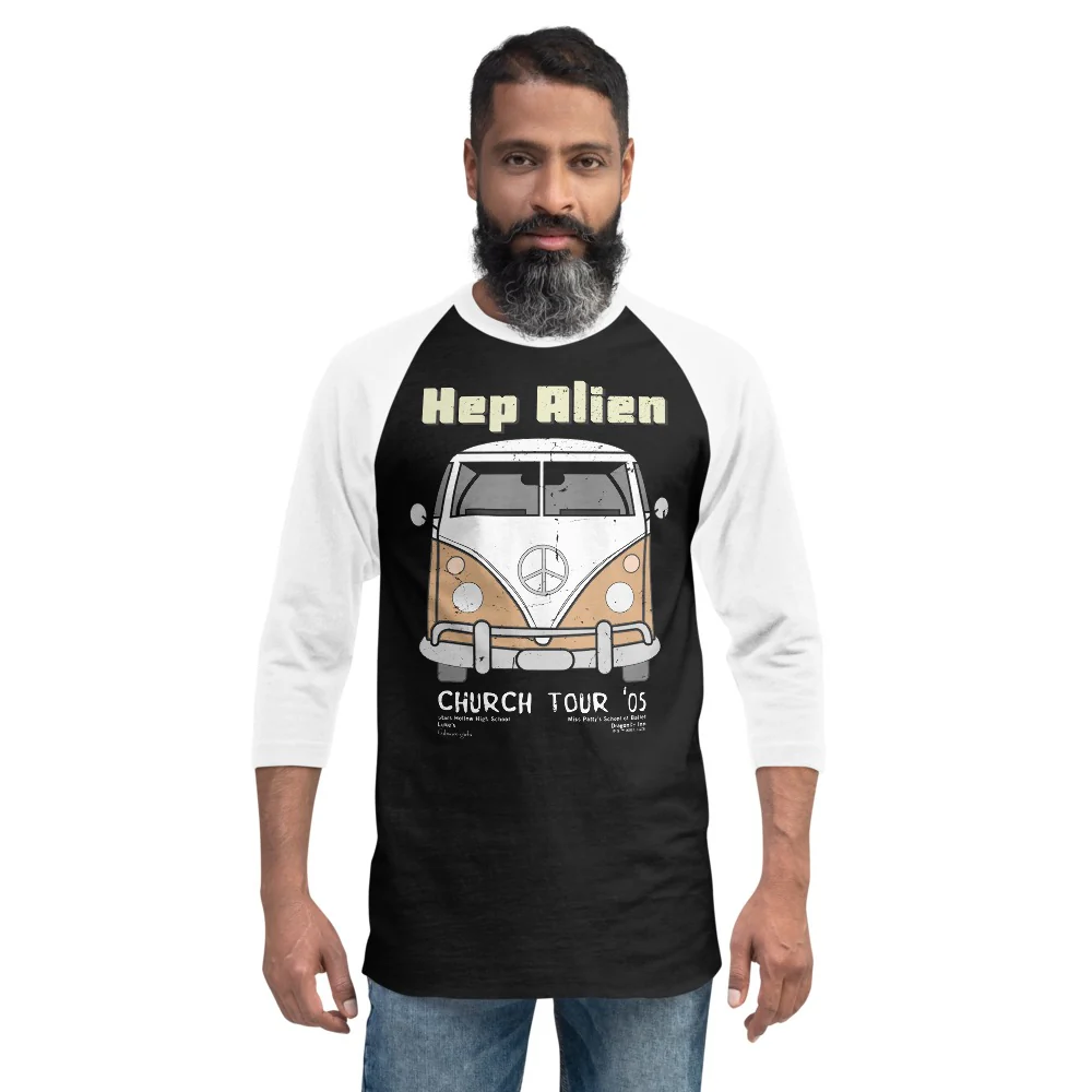 Gilmore Girls Hep Alien Unisex 3/4 Sleeve Raglan Shirt - Image 3