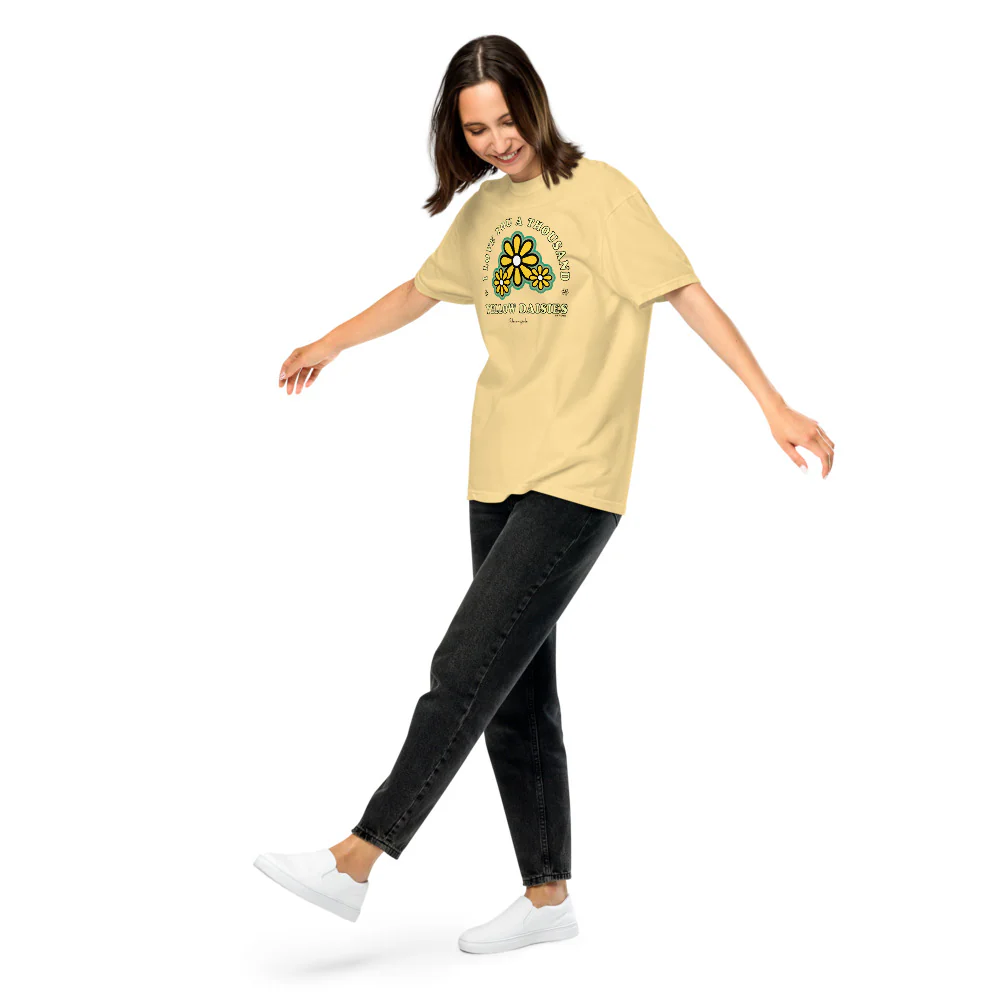 Gilmore Girls I Love You a Thousand Yellow Daisies Comfort Colors T-Shirt - Image 3