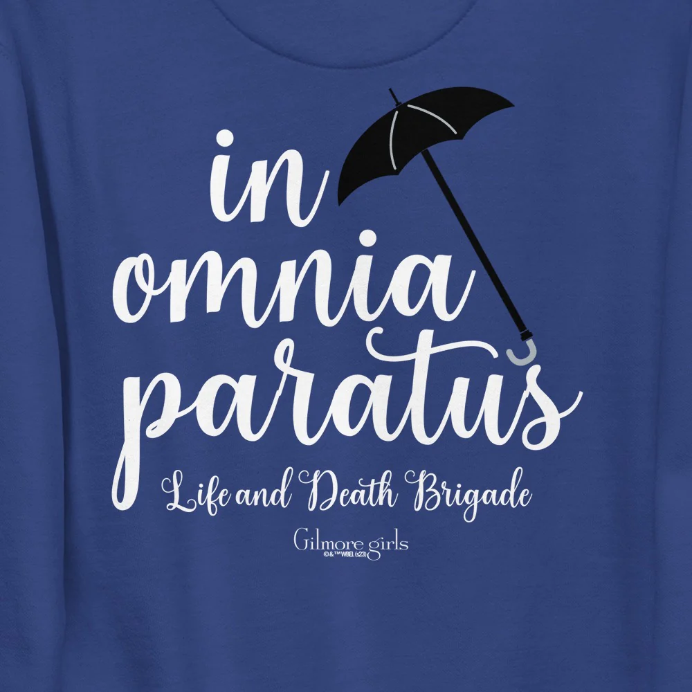 Gilmore Girls In Omnia Paratus Umbrella Embroidered Crewneck Sweatshirt - Image 3