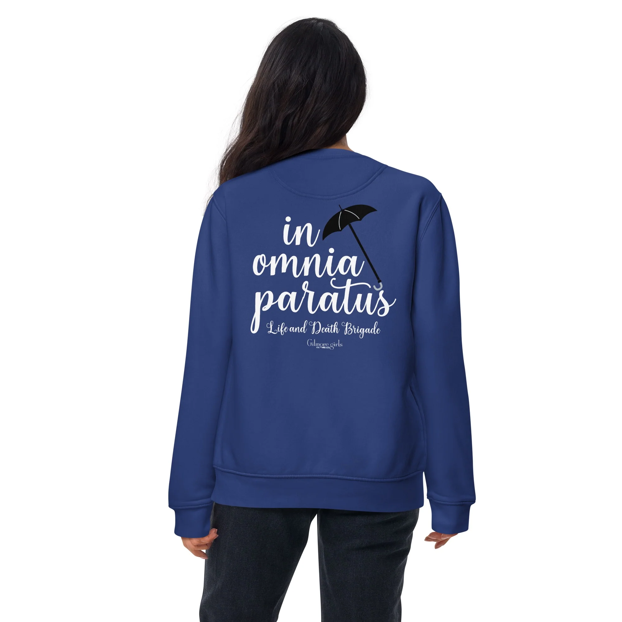 Gilmore Girls In Omnia Paratus Umbrella Embroidered Crewneck Sweatshirt - Image 5