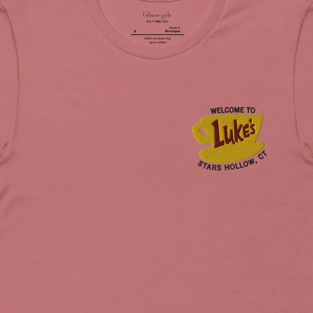 Gilmore Girls Welcome To Luke’s Embroidered Adult T-Shirt - Image 2