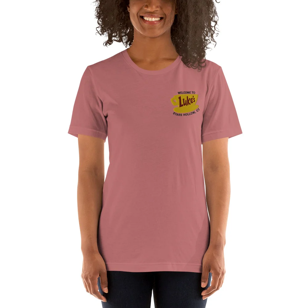 Gilmore Girls Welcome To Luke’s Embroidered Adult T-Shirt - Image 3