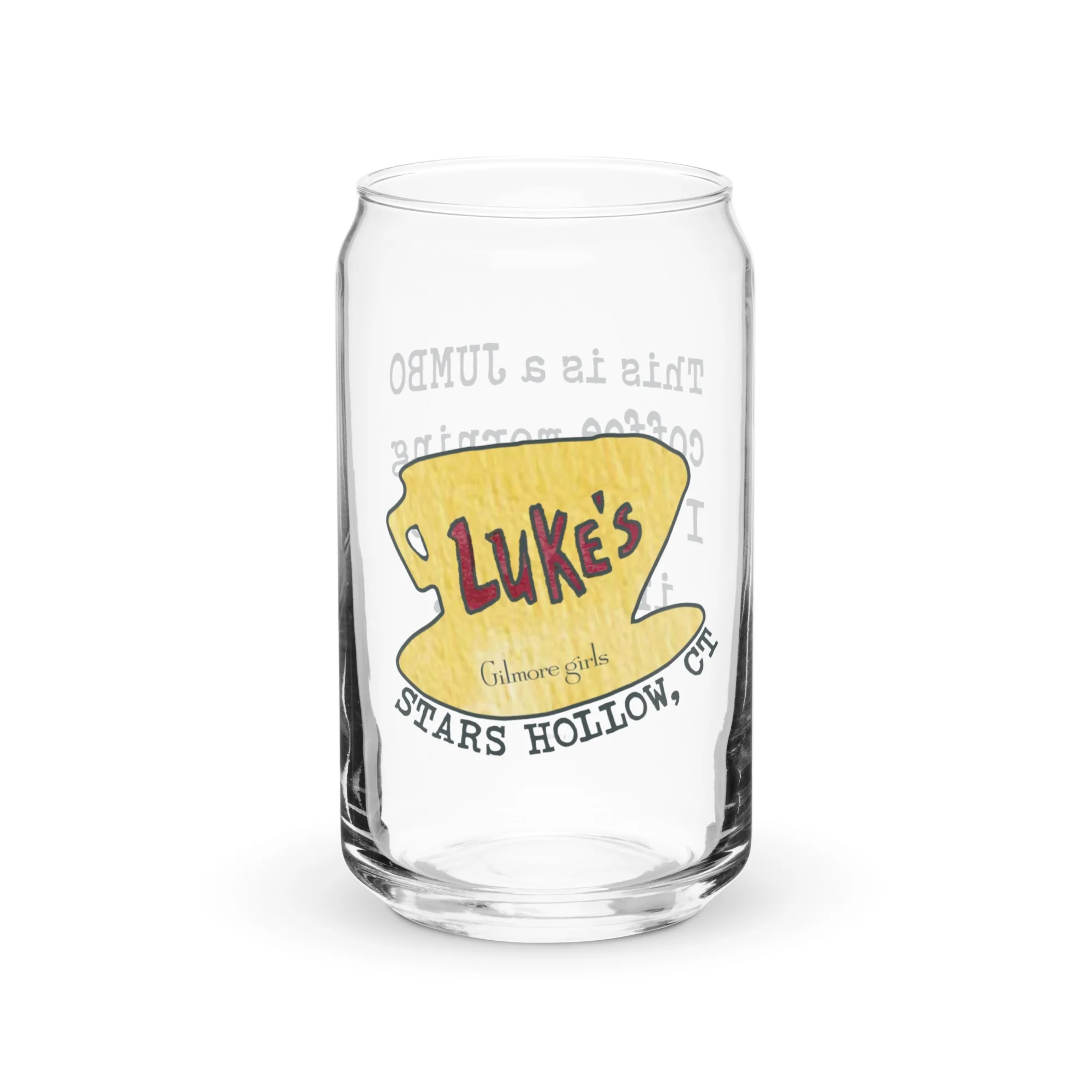Gilmore Girls Luke's Diner This is a Jumbo Coffee Morning 16 oz. Can Shaped Glass - Image 3
