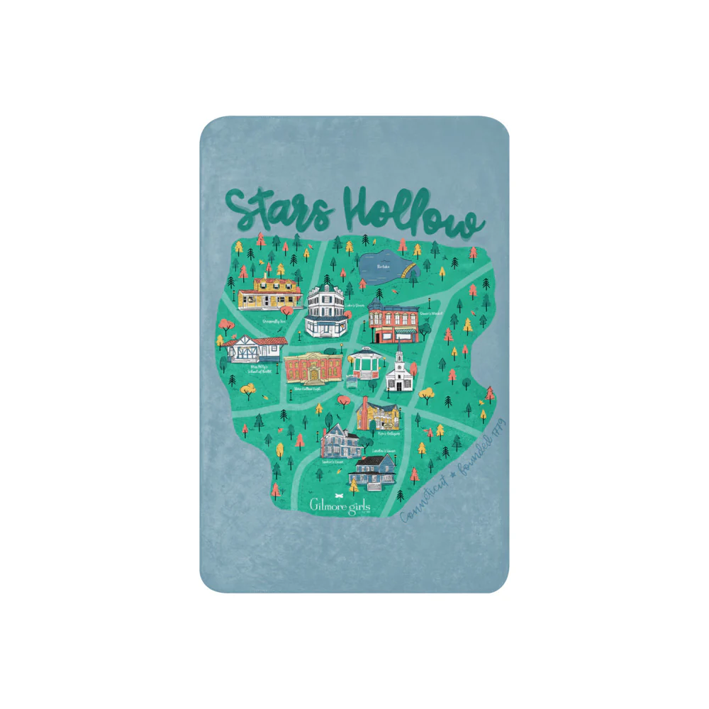 Gilmore Girls Stars Hollow, CT Map Sherpa Blanket