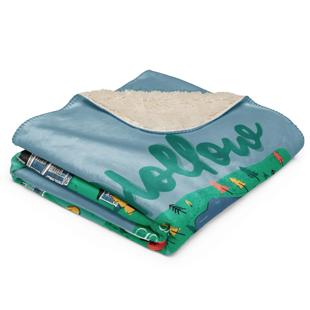 Gilmore Girls Stars Hollow, CT Map Sherpa Blanket - Image 2