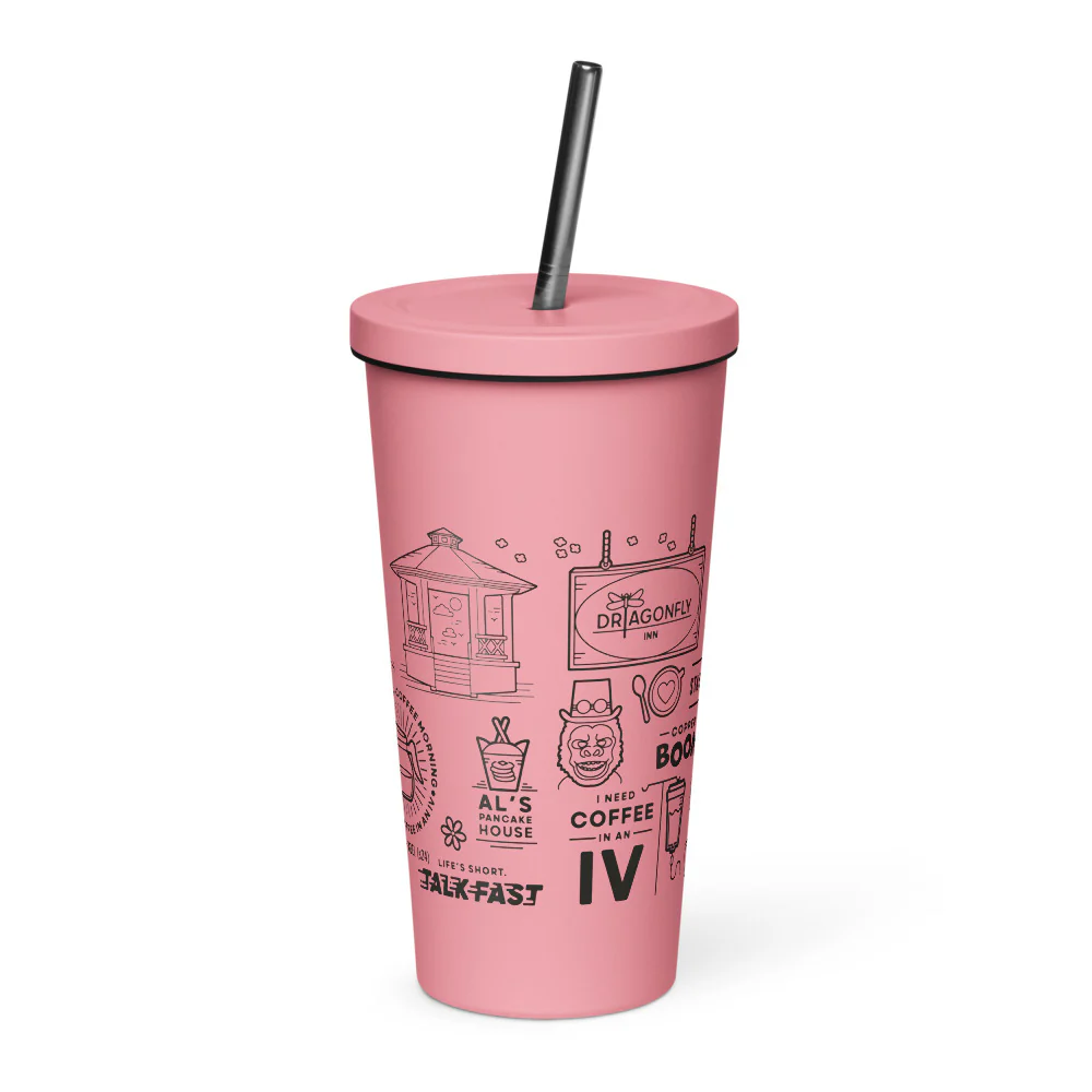 Gilmore Girls Stars Hollow Doodles Insulated Tumbler - Image 4