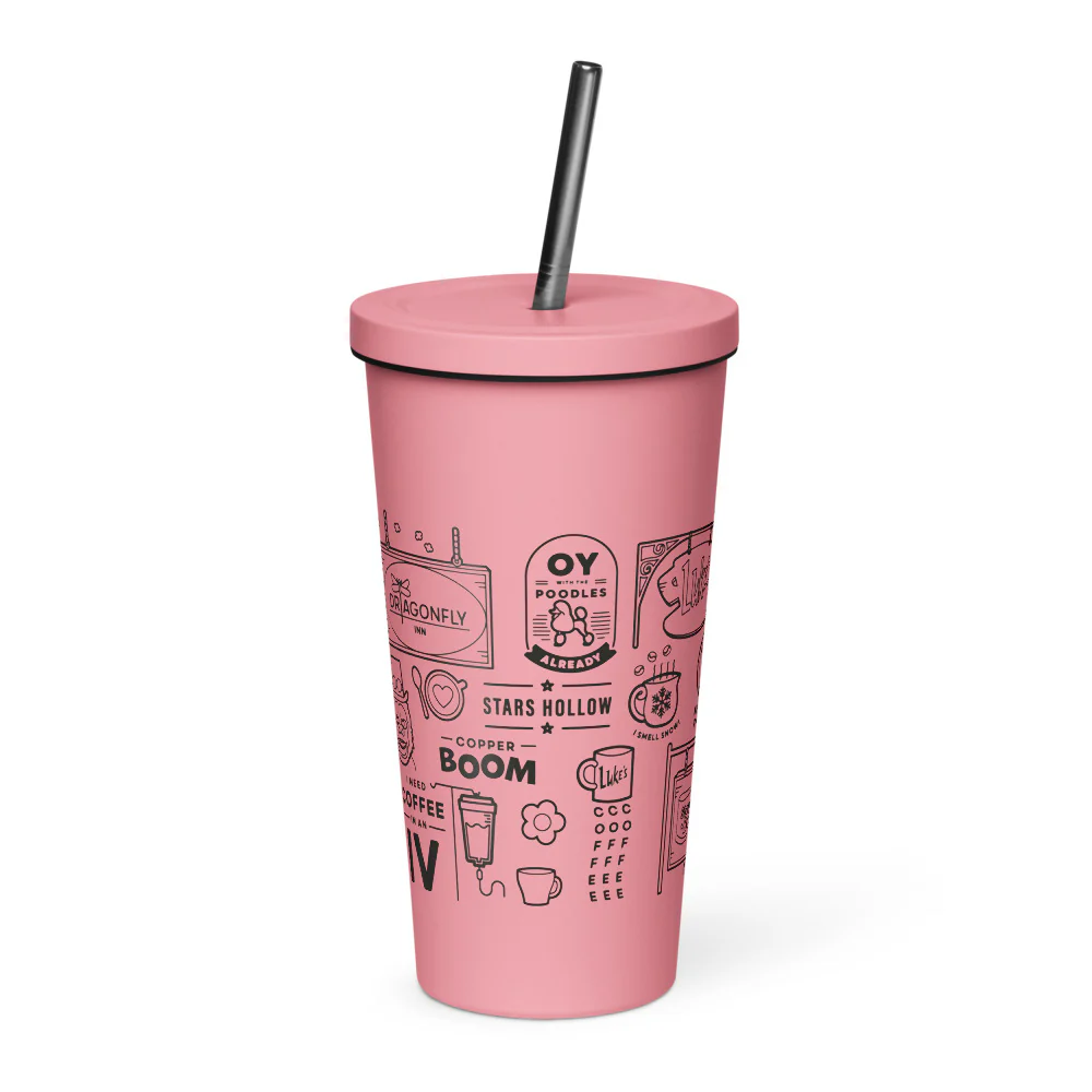 Gilmore Girls Stars Hollow Doodles Insulated Tumbler - Image 5