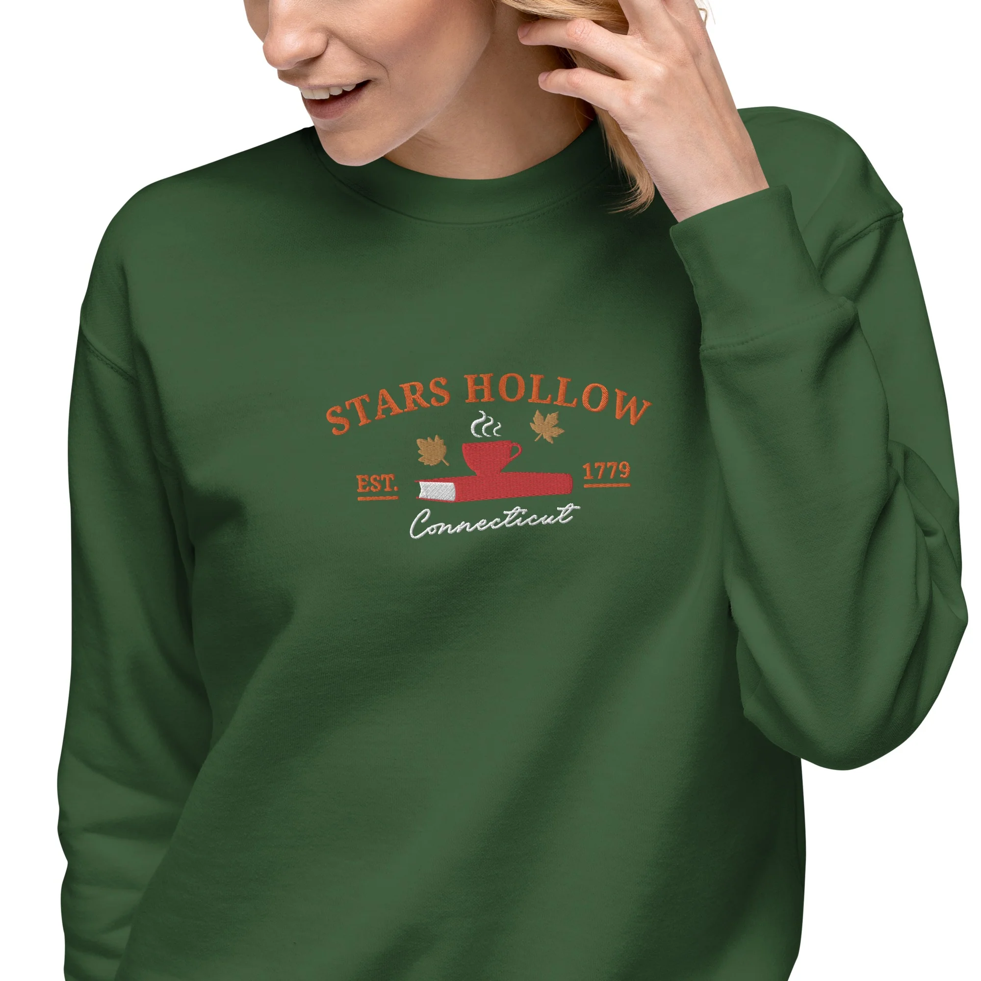 Gilmore Girls Stars Hollow Embroidered Adult Sweatshirt - Image 3