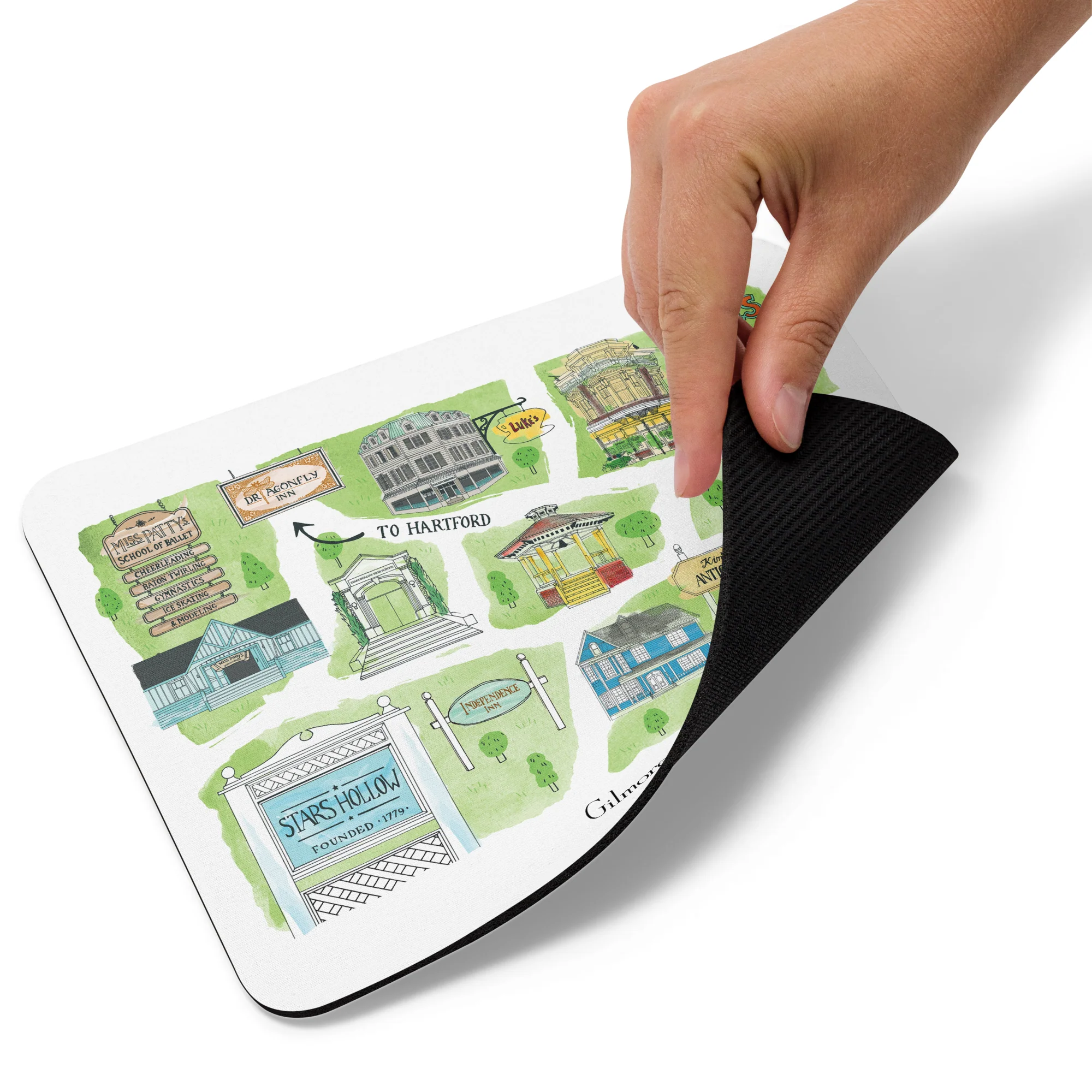 Gilmore Girls Stars Hollow Map Mousepad - Image 4