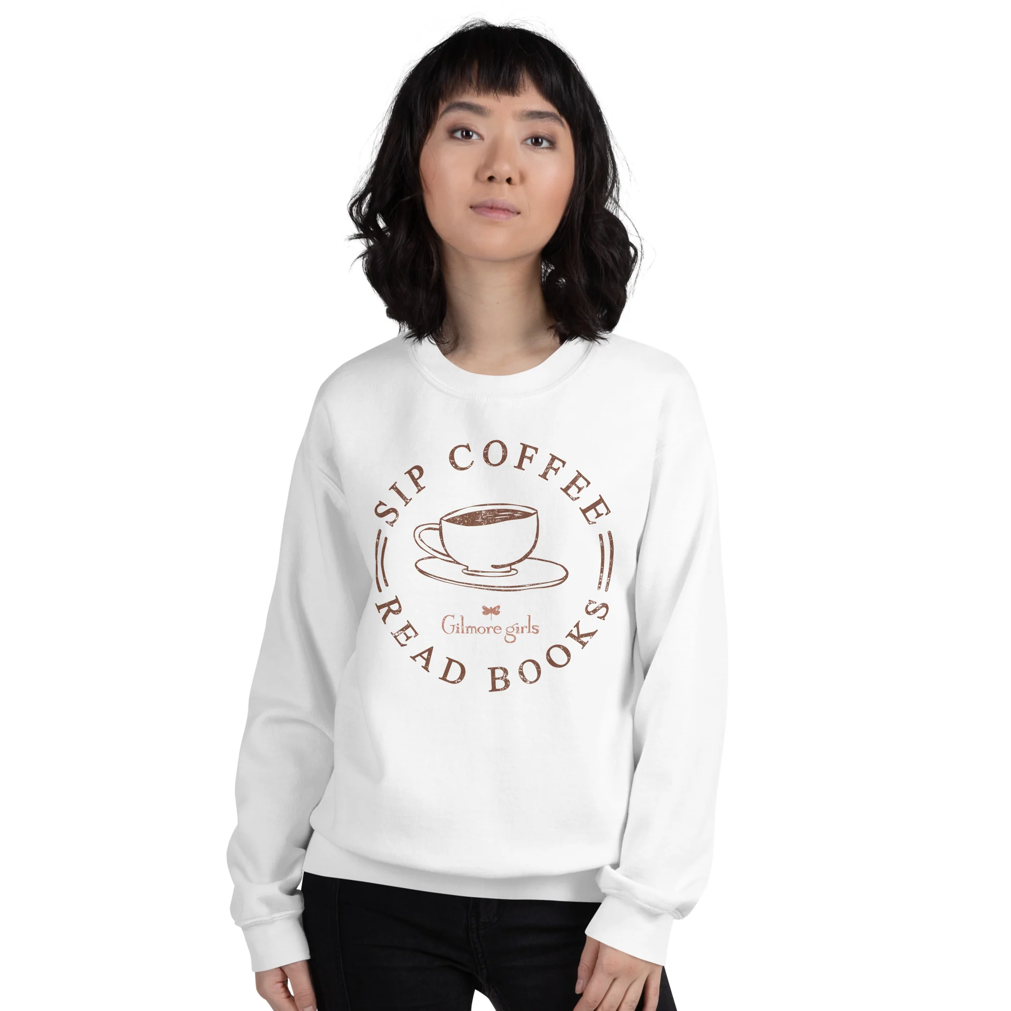 Gilmore Girls Sweatshirt Sip Coffee Read Books - Image 11