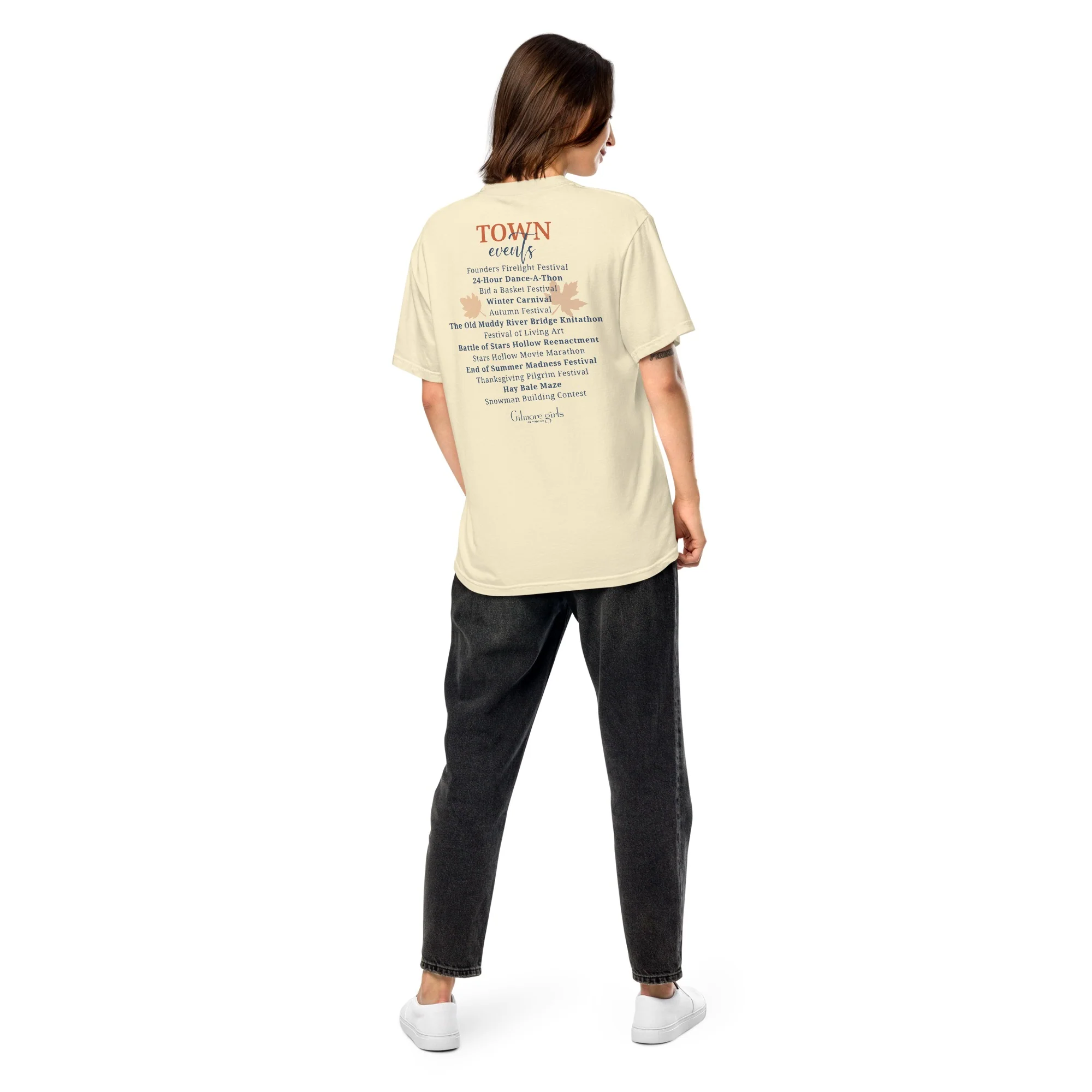 Gilmore Girls Town Events Comfort Colors Adult T-Shirt - Image 4