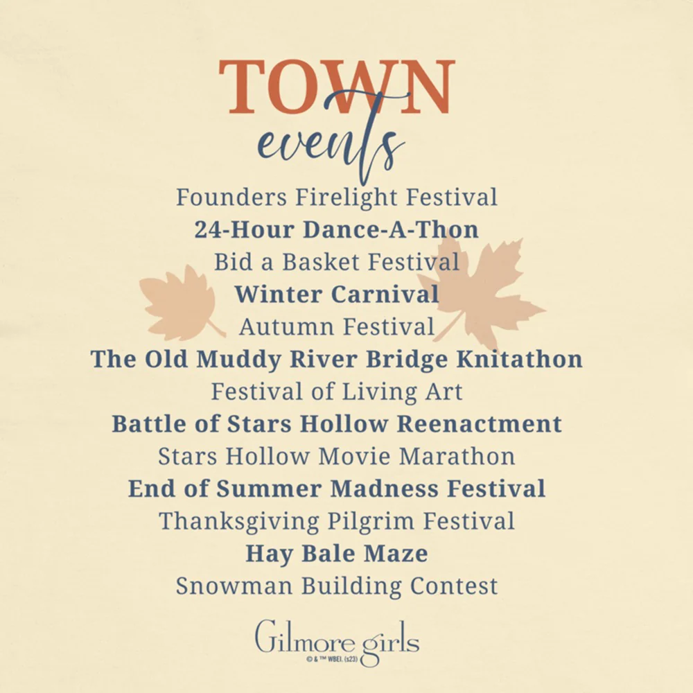 Gilmore Girls Town Events Comfort Colors Adult T-Shirt - Image 5