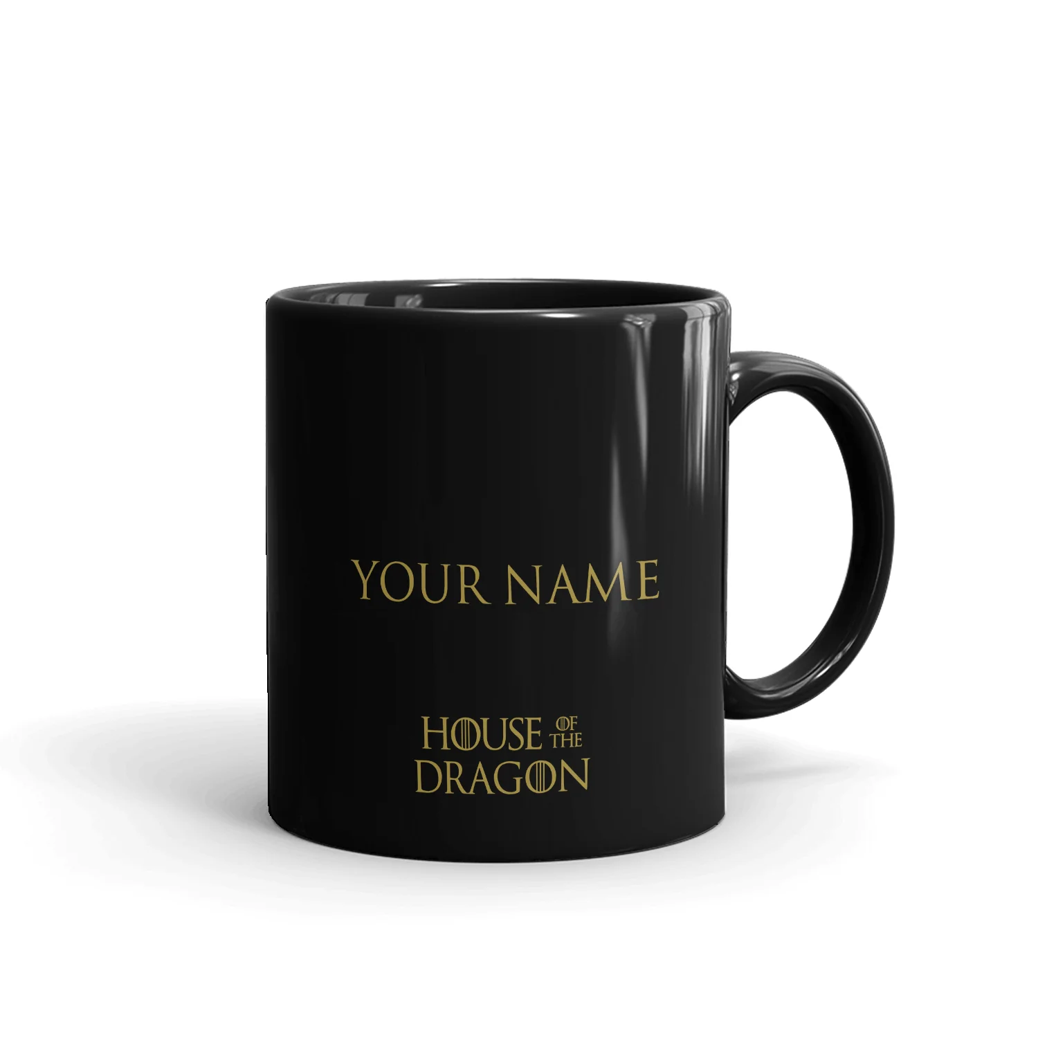 House of the Dragon Crown Personalized Black Mug 11oz - Image 3