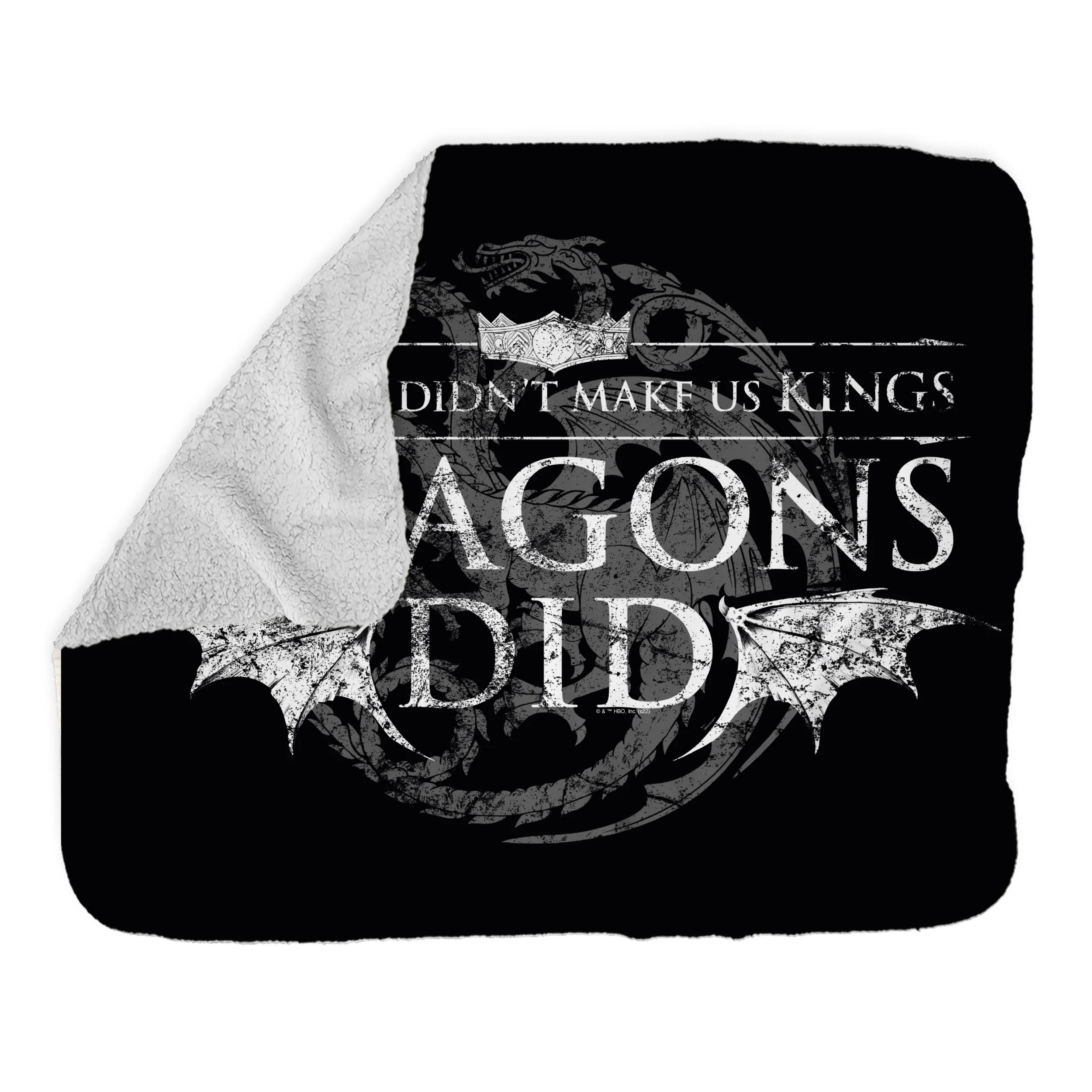 Exclusive House of the Dragon Dreams Grey Sherpa Blanket - Image 3