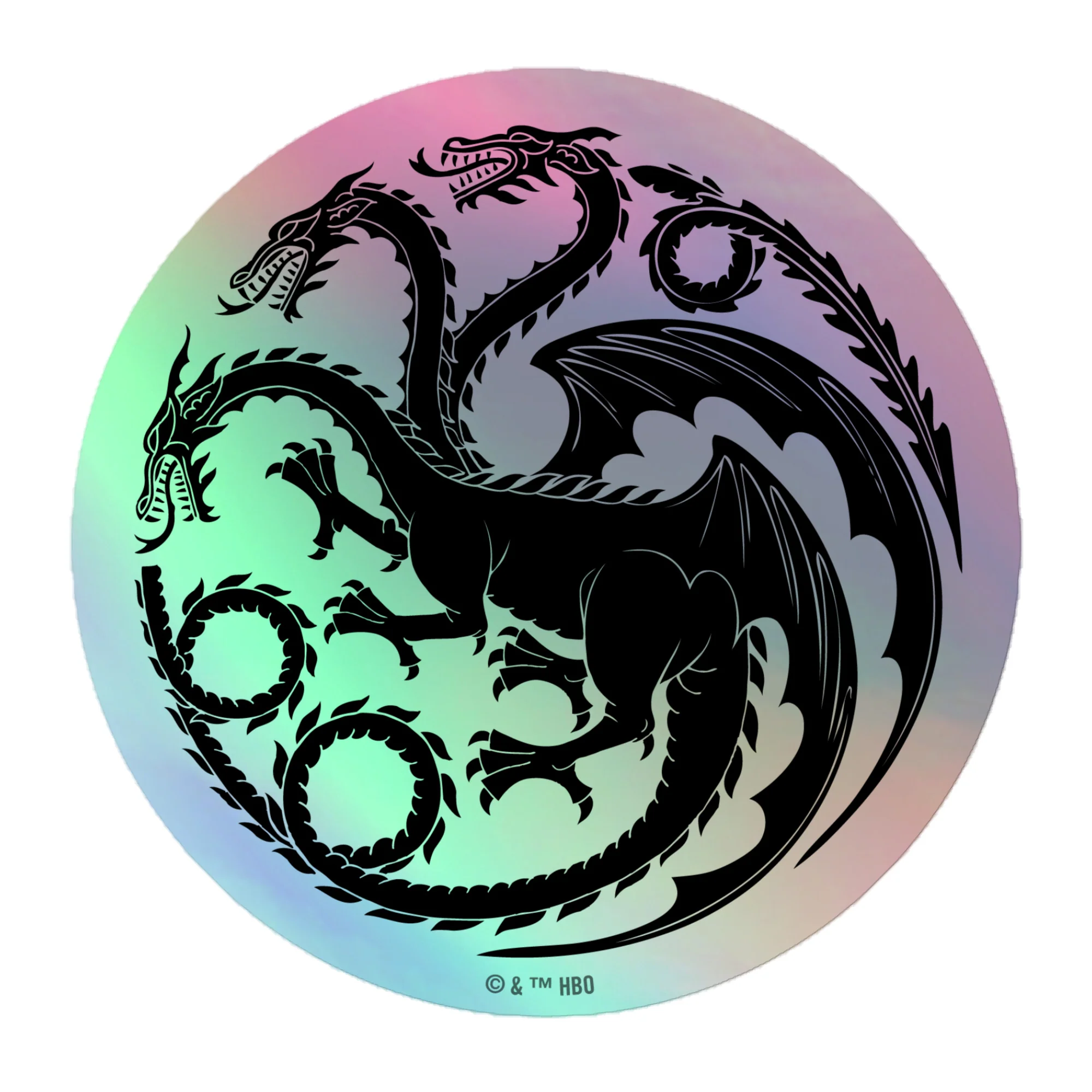 House of the Dragon Holographic Sticker Sigil of House Targaryen - Image 5