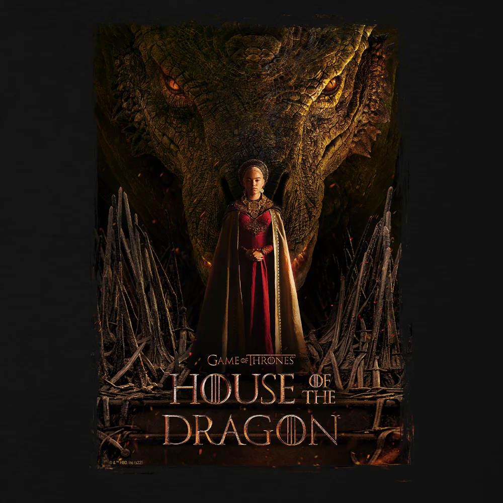 Exclusive House of the Dragon Key Art Adult Short Sleeve T-Shirt - Image 2