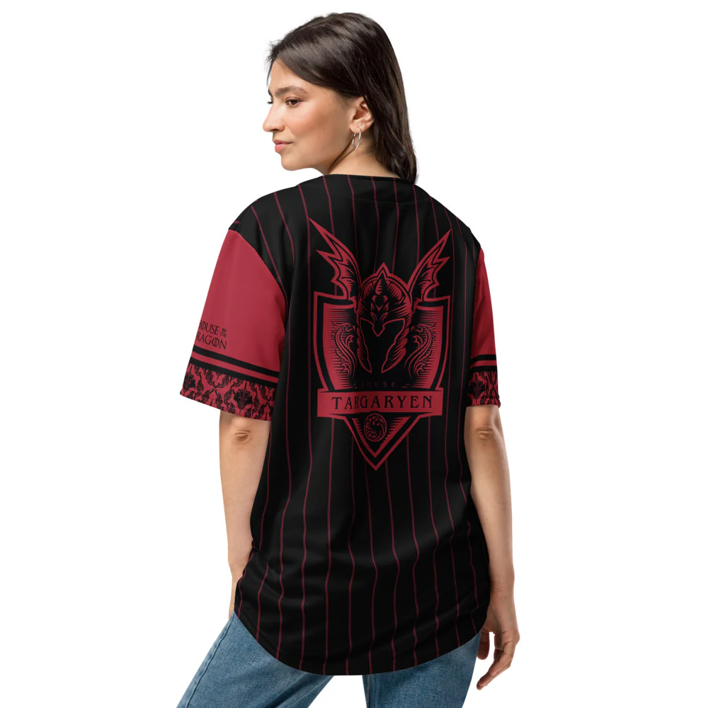 House of the Dragon House Targaryen Baseball Jersey - Image 6