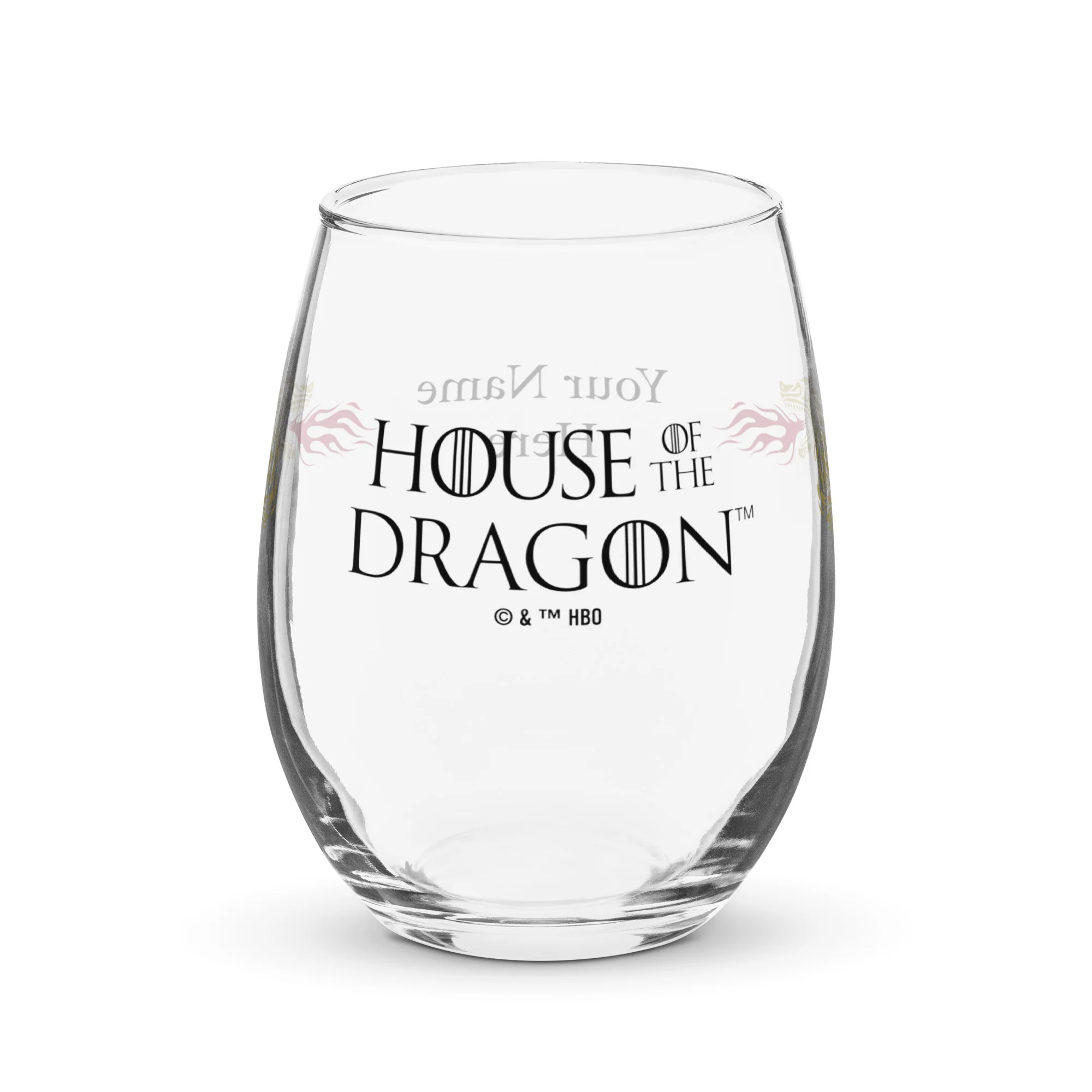 House of the Dragon Personalized Stemless Wine Glass - Image 2