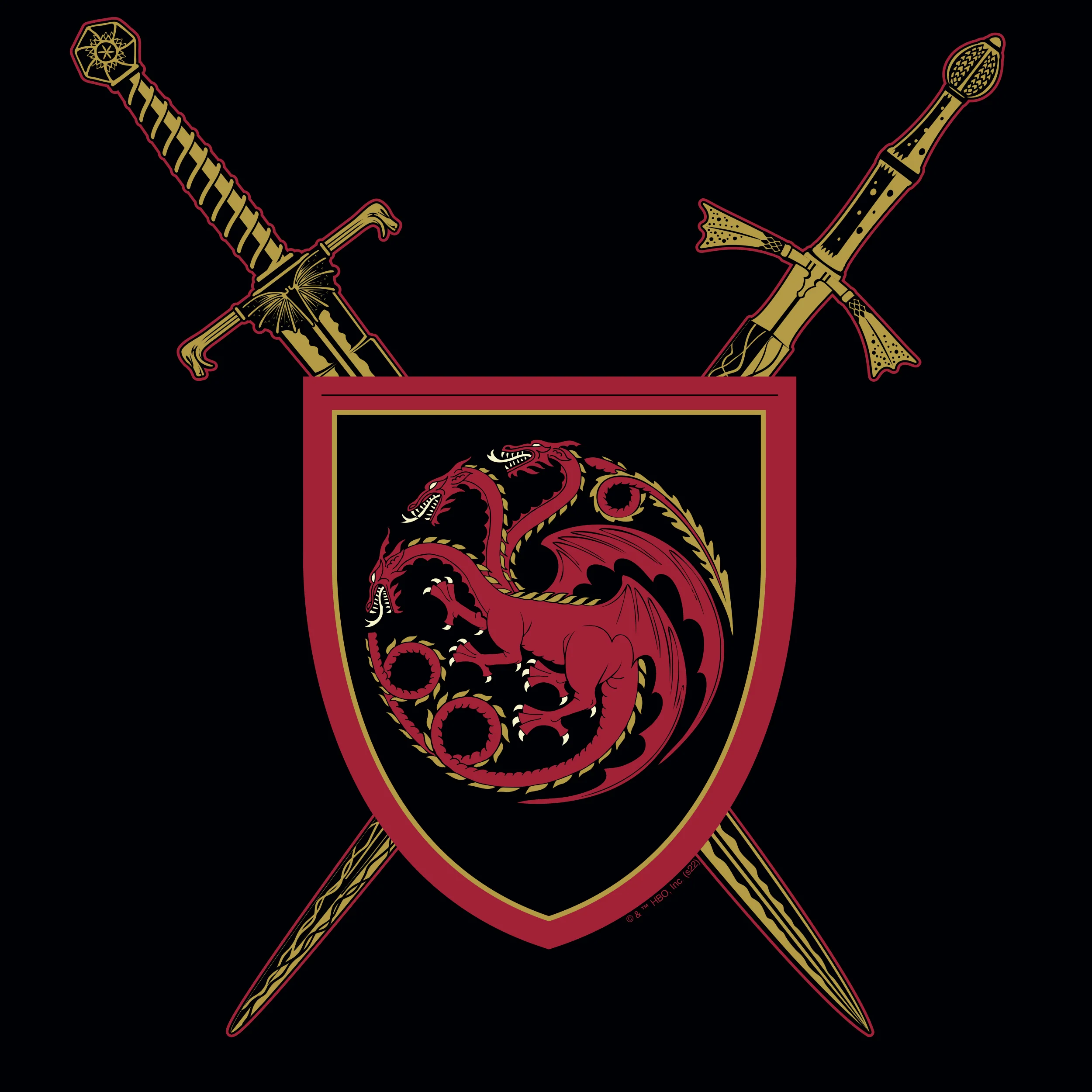 House of the Dragon Swords Sherpa Blanket - Image 3