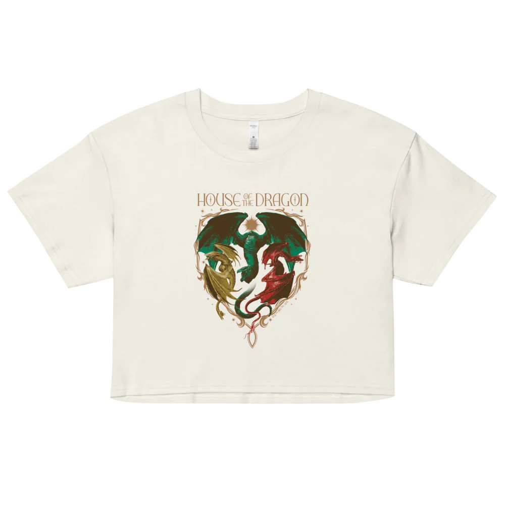 House of the Dragon Syrax, Caraxes and Vhagar Women's Crop Top