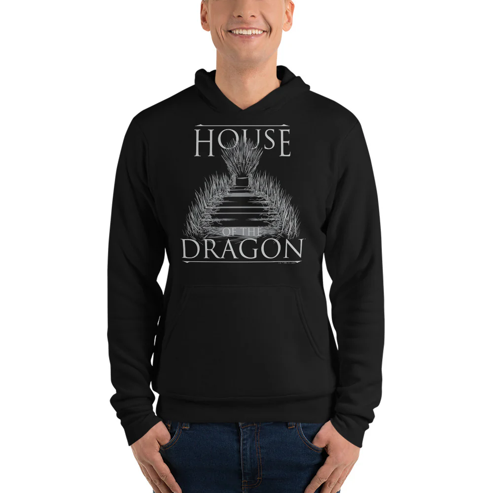 House of the Dragon Throne Adult Fleece Hooded Sweatshirt - Image 2