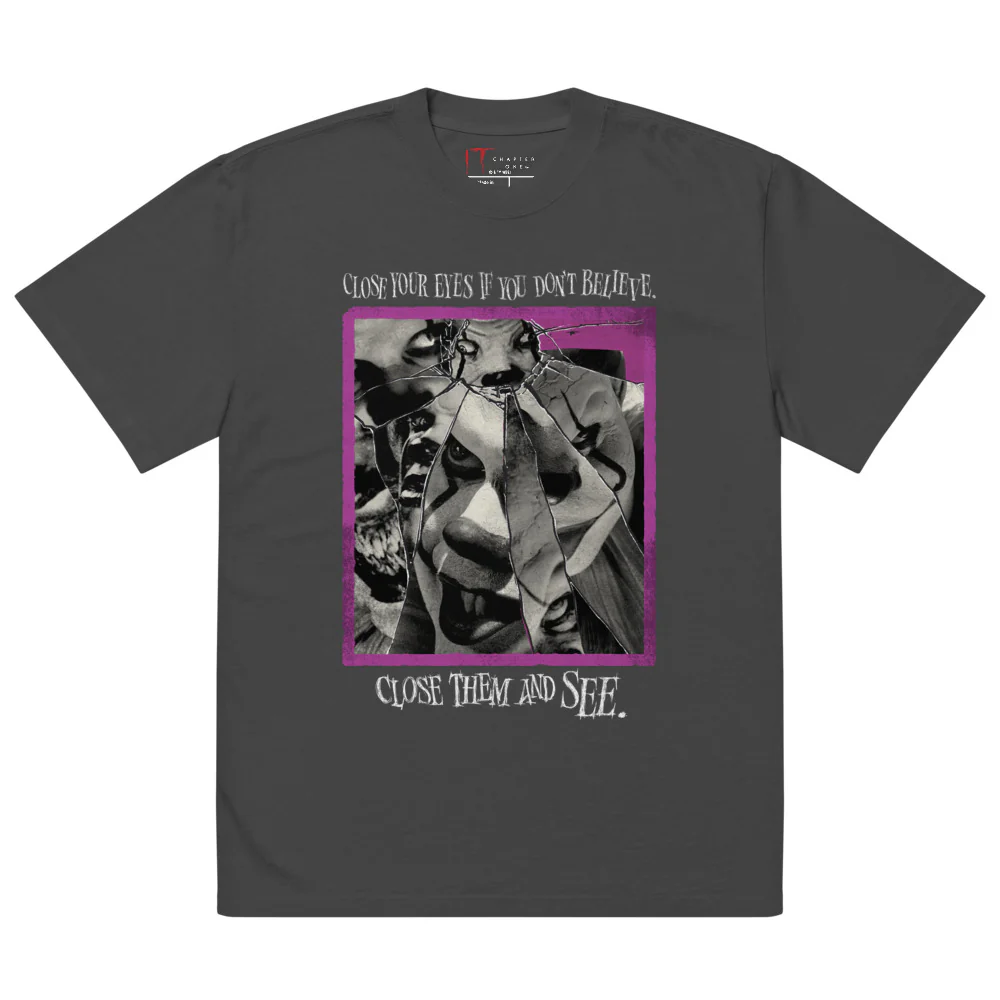 IT: Chapter One Close Your Eyes and See Oversized Faded T-Shirt