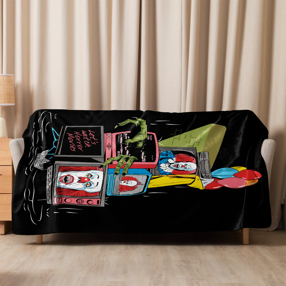IT: The Movie Let's Watch Horror Movies Sherpa Blanket - Image 3