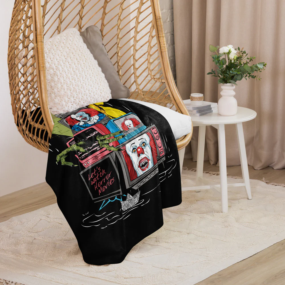 IT: The Movie Let's Watch Horror Movies Sherpa Blanket - Image 5