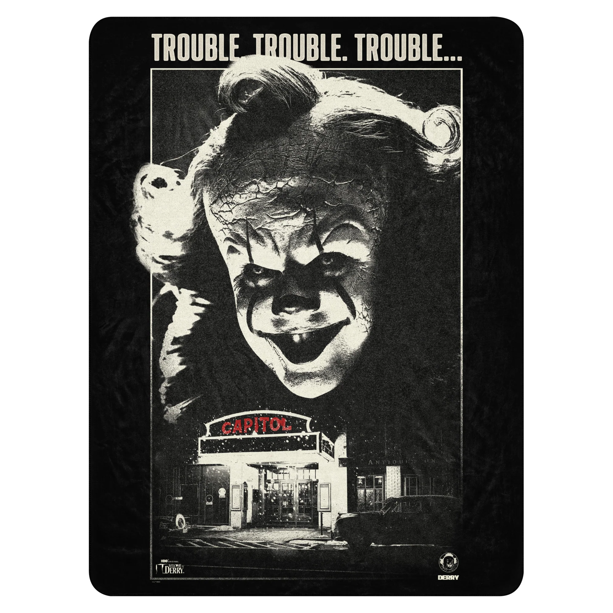 IT: Welcome to Derry Trouble Sherpa Blanket - Image 5