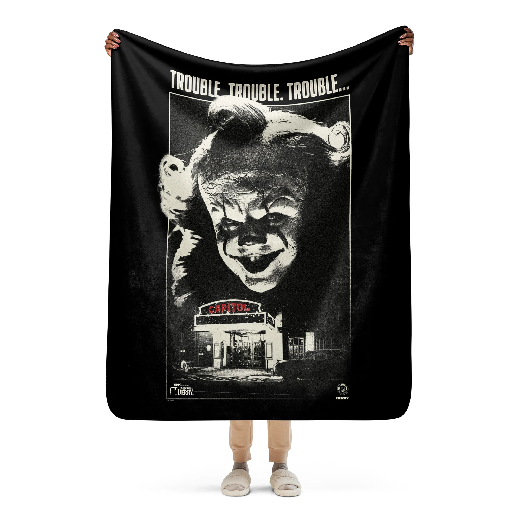 IT: Welcome to Derry Trouble Sherpa Blanket - Image 8