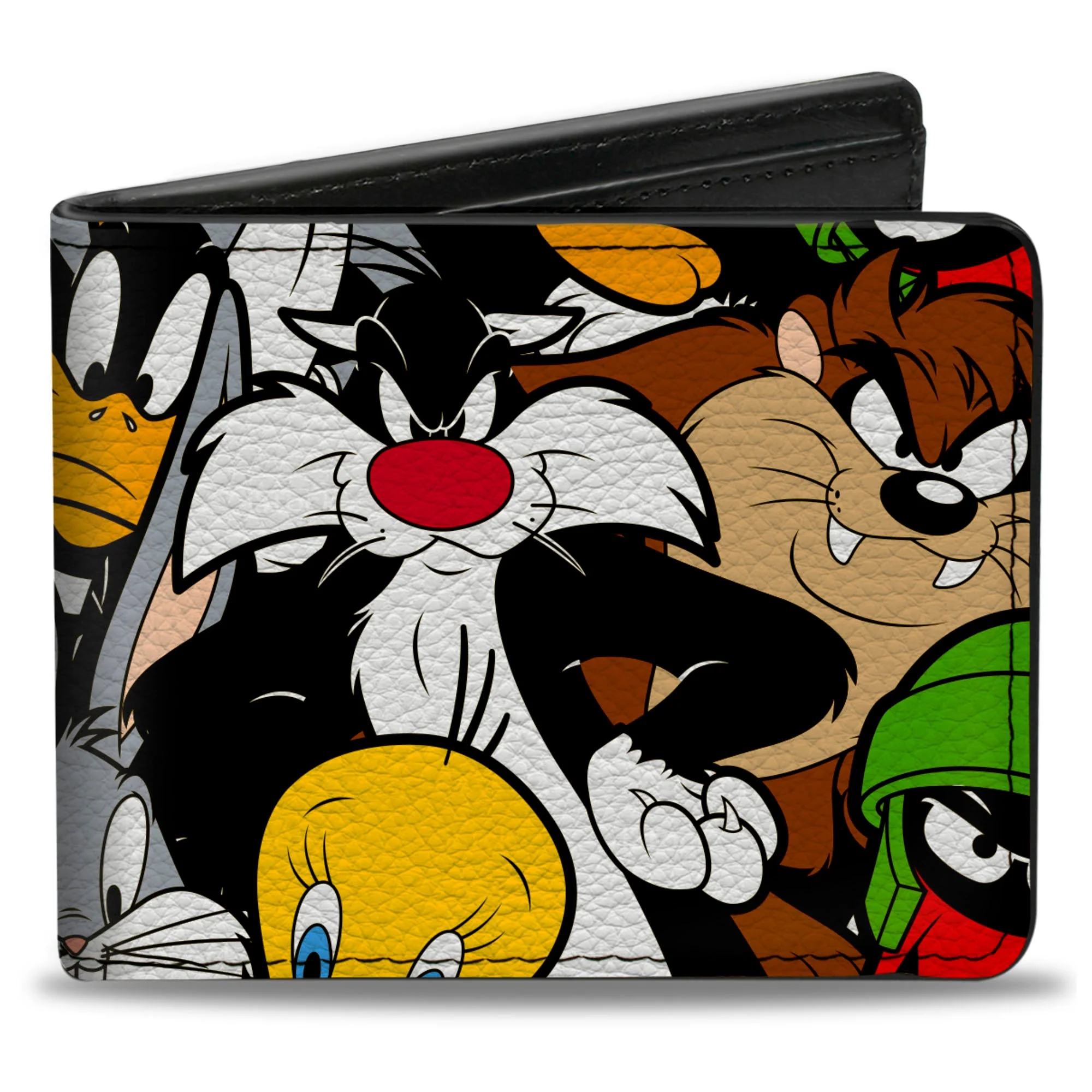 Looney Tunes Character Stacked Collage Bi-Fold Wallet