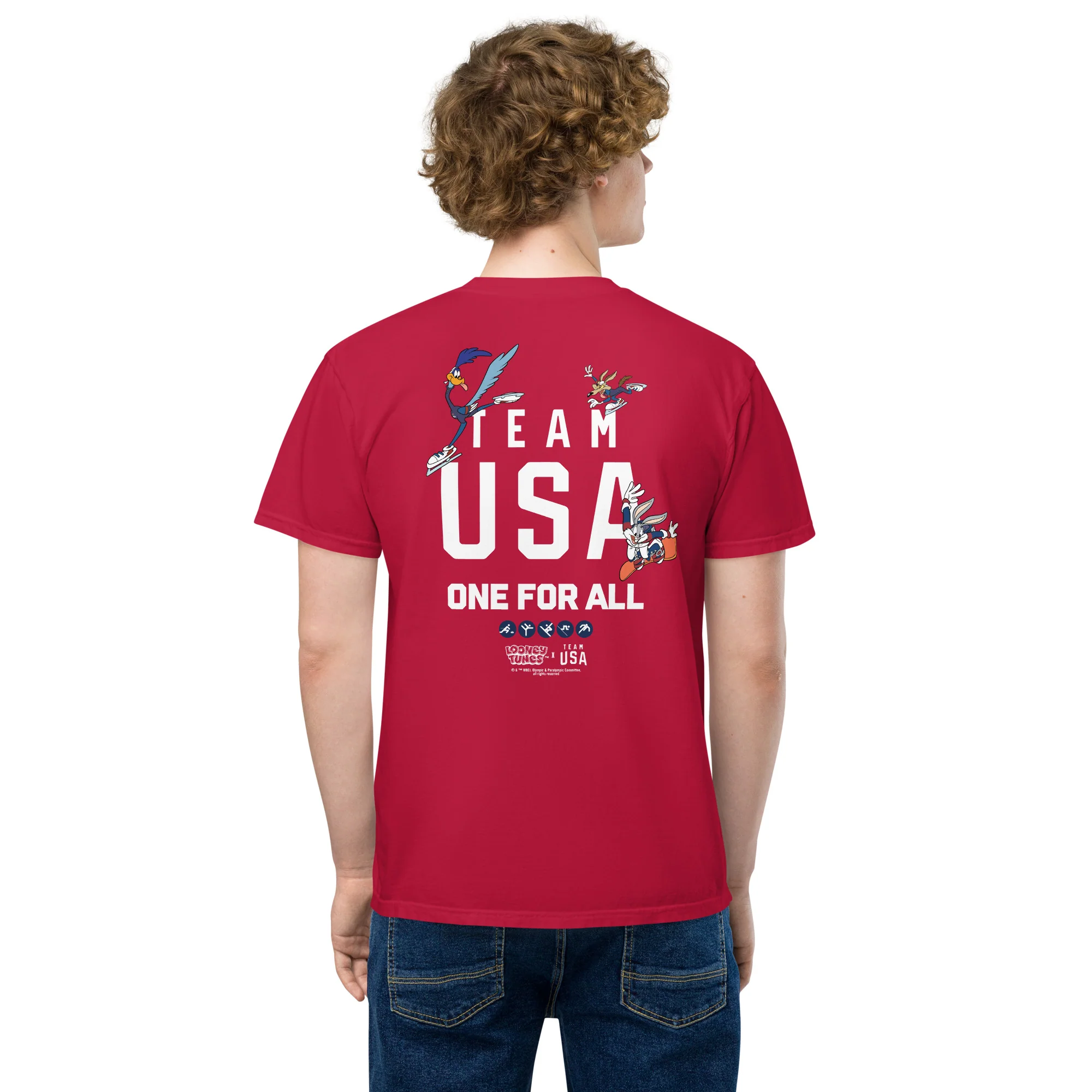 Looney Tunes x Team USA Comfort Colors Pocket T-shirt One for All - Image 5