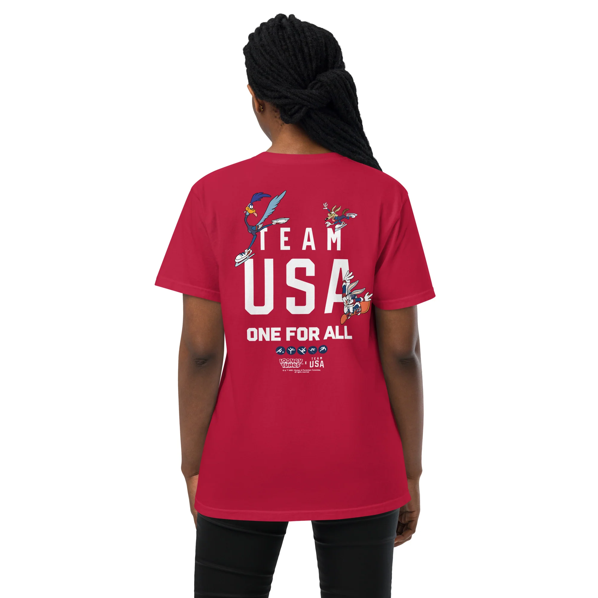 Looney Tunes x Team USA Comfort Colors Pocket T-shirt One for All - Image 8