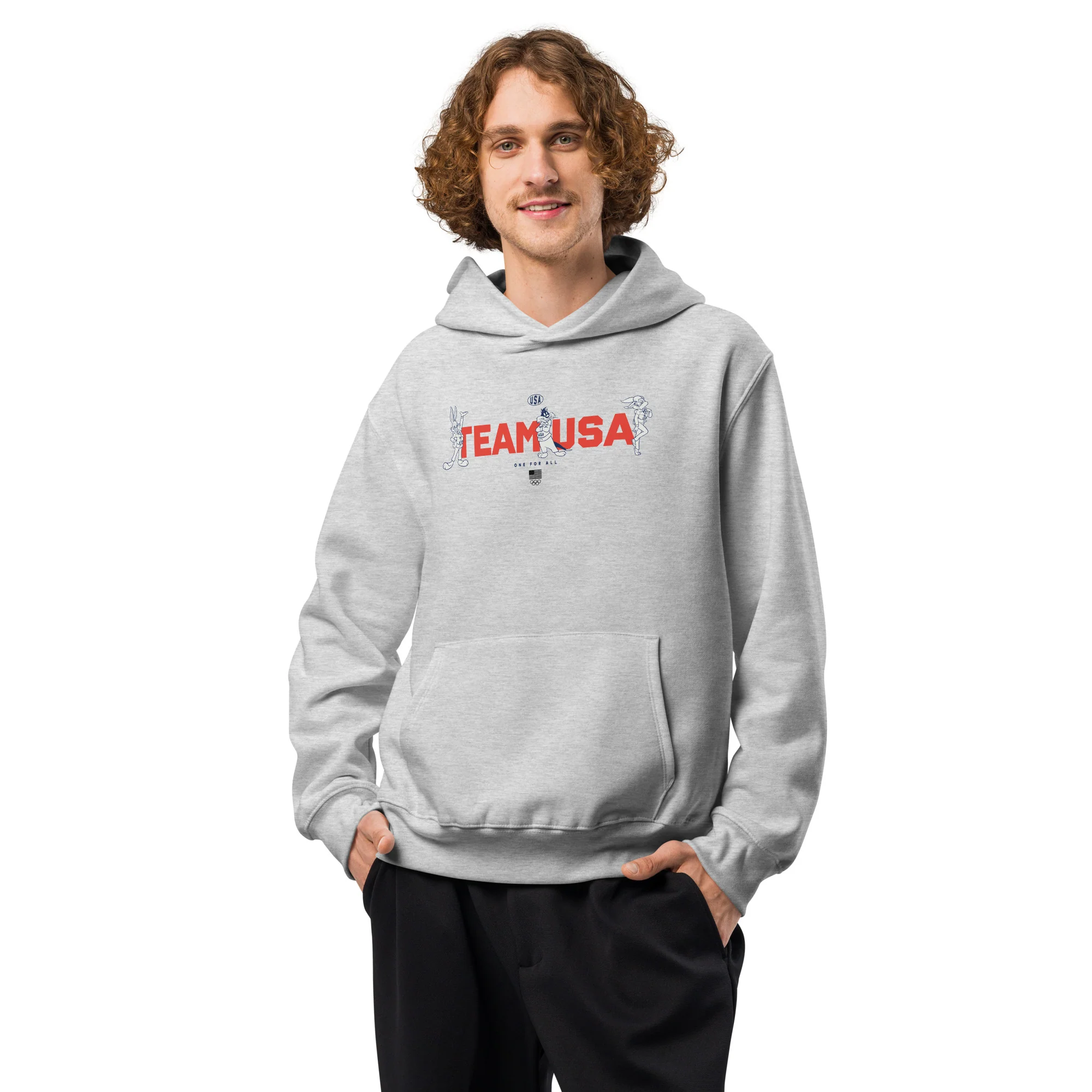 Looney Tunes x Team USA Oversized Heavyweight Hoodie One for All - Image 3