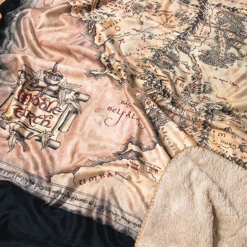 The Lord of the Rings Map of Middle-earth Sherpa Blanket - Image 5