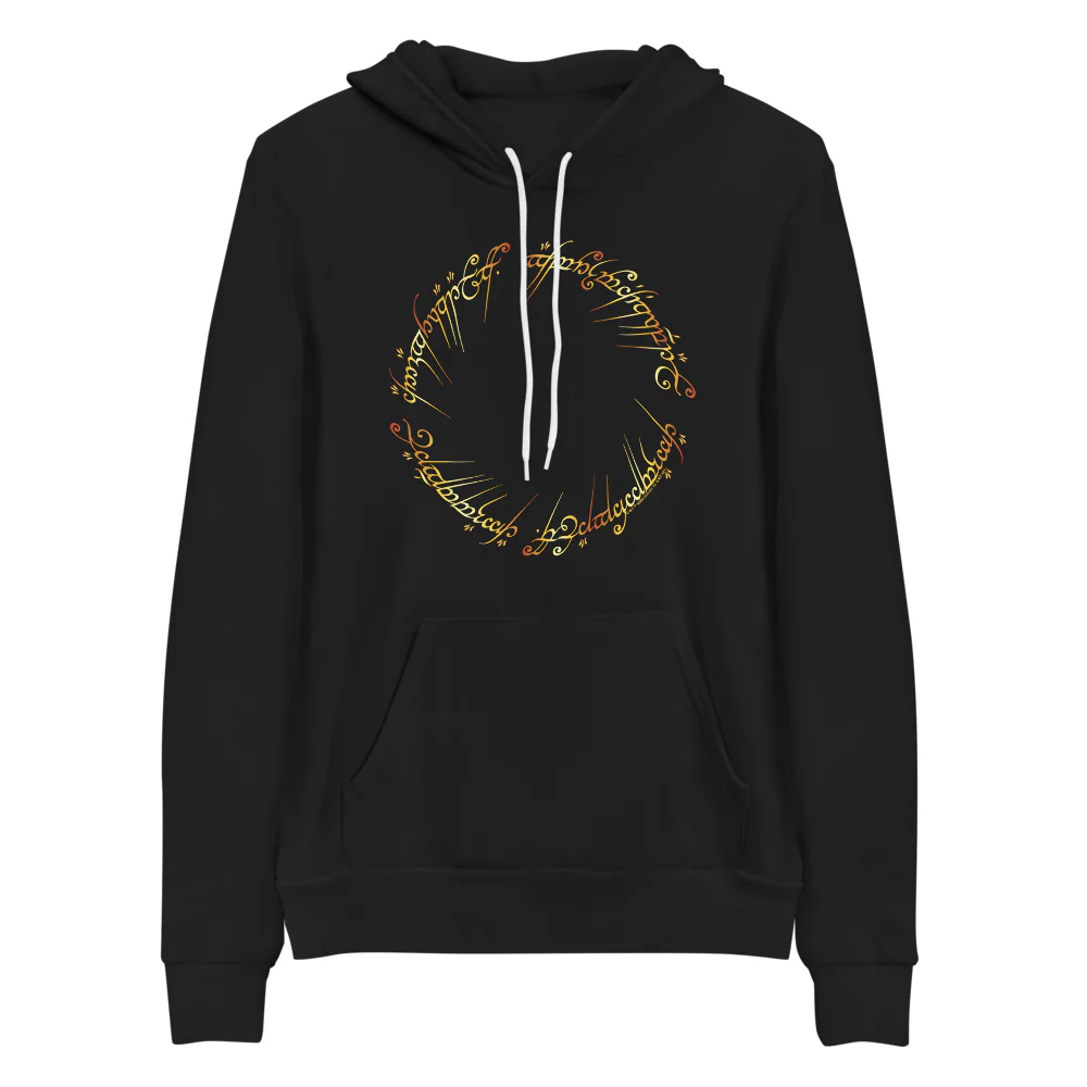 The Lord of the Rings The One Ring Adult Fleece Hooded Sweatshirt - Image 4