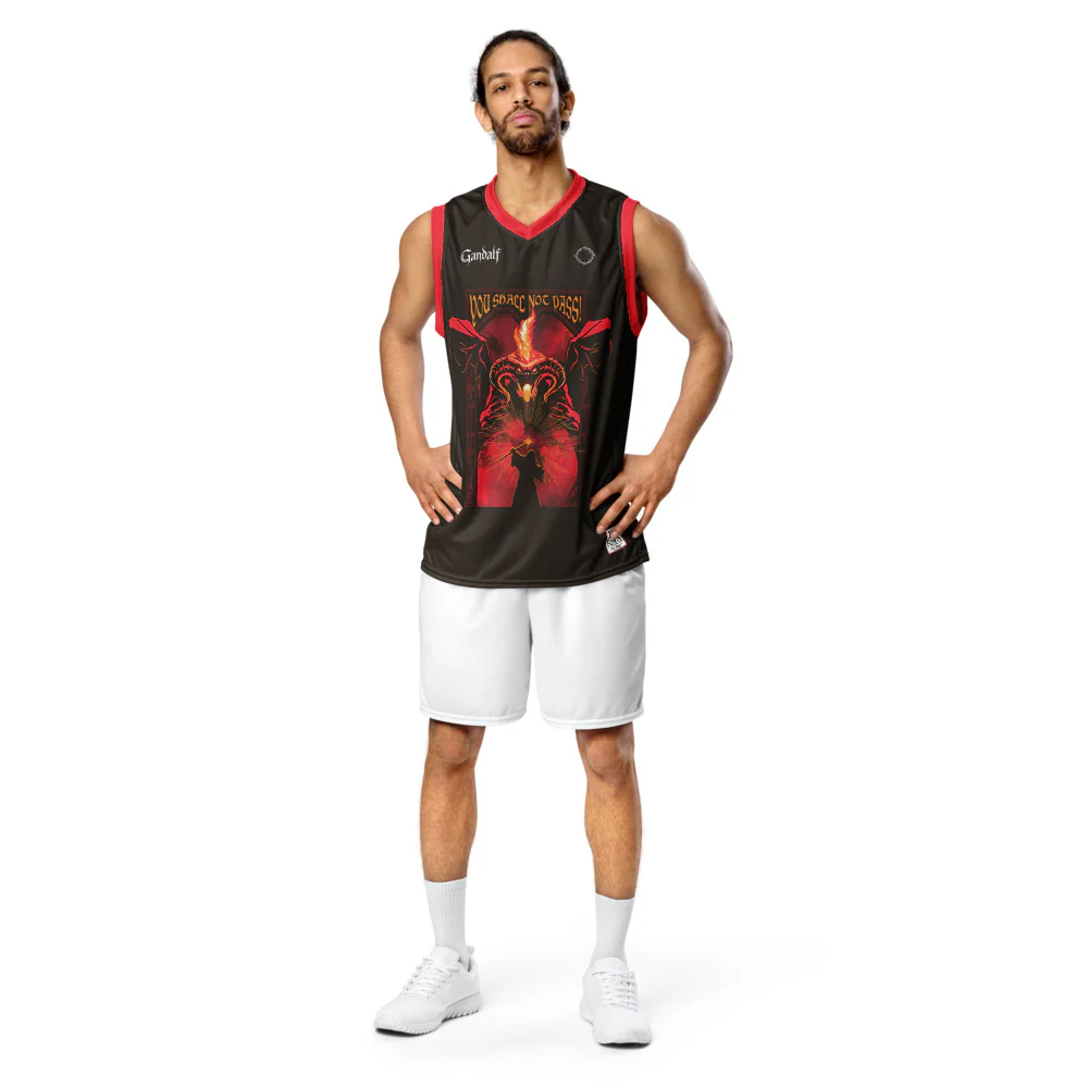 The Lord of The Rings You Shall Not Pass Basketball Jersey - Image 5