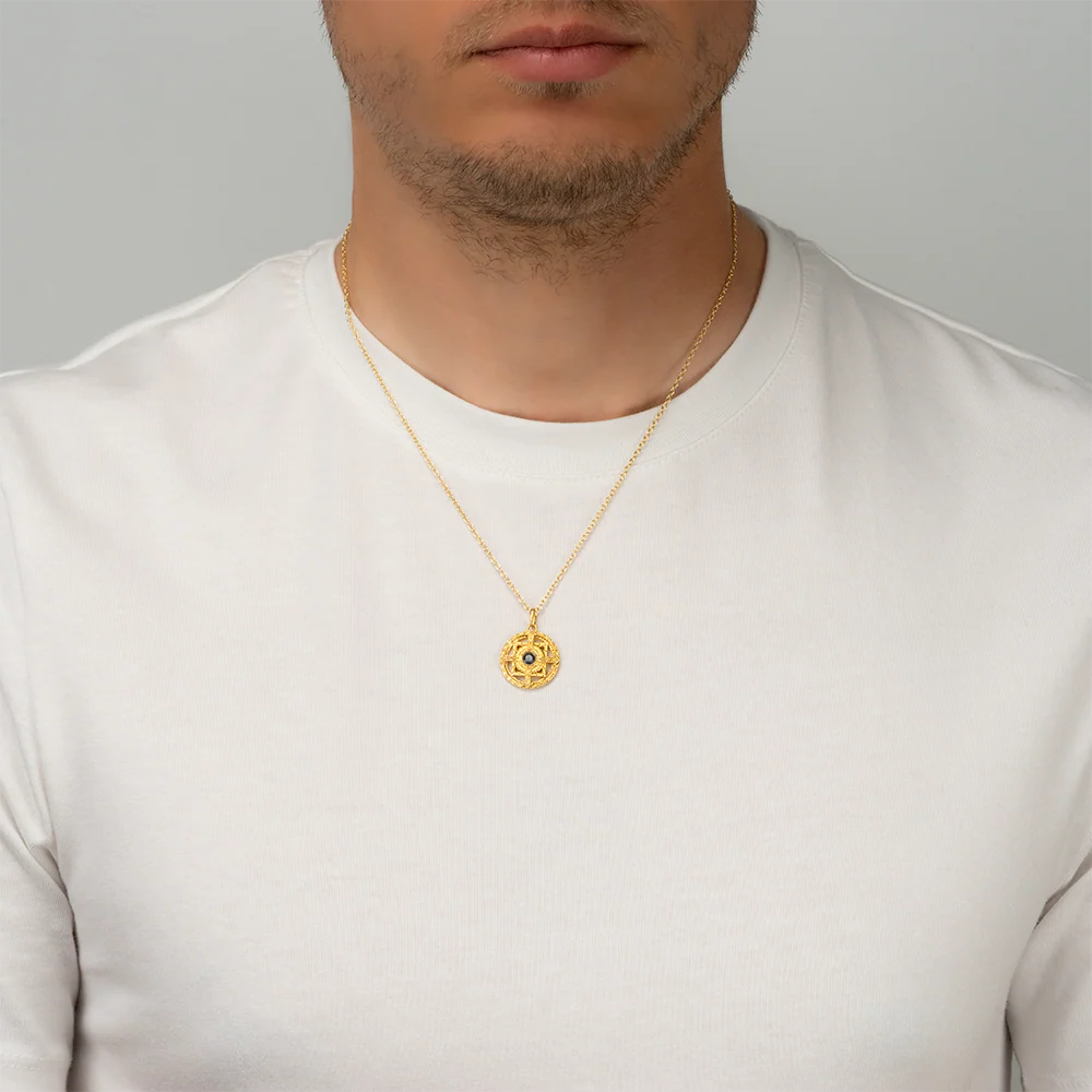 Mortal Kombat II Amulet of Shinnok 24k Gold-Plated Sterling Silver Necklace - Image 3