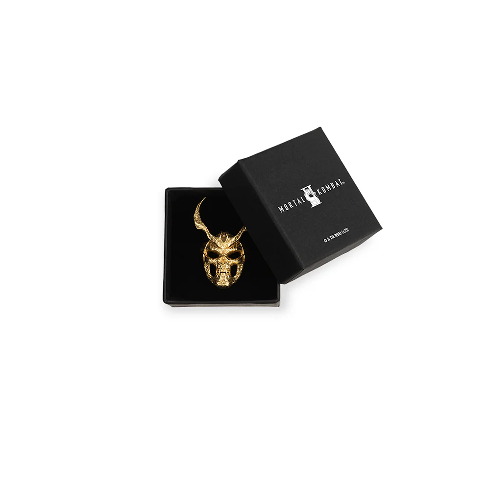 Mortal Kombat II Shao Kahn's Helmet 24k Gold-Plated Sterling Silver Ring - Image 2