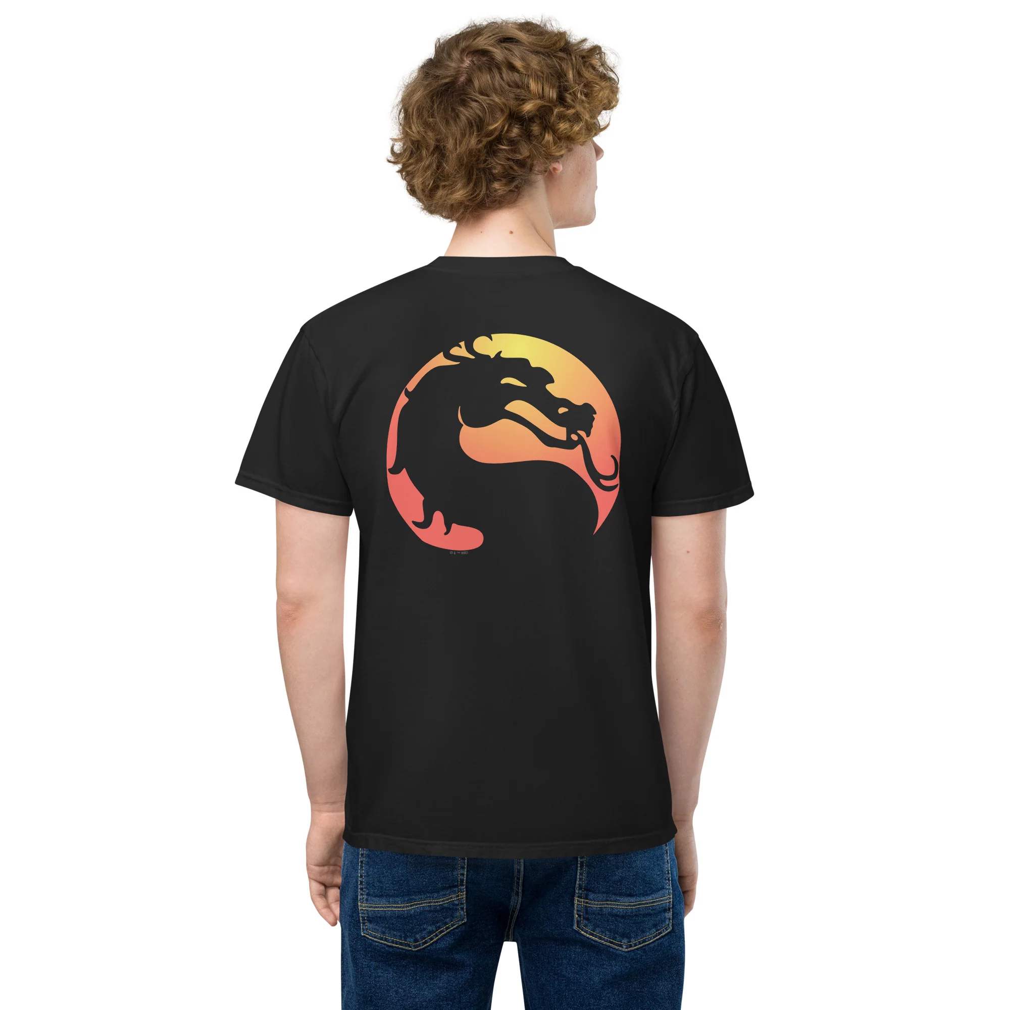Mortal Kombat Klassic Comfort Colors Pocket T-shirt Logo - Image 3